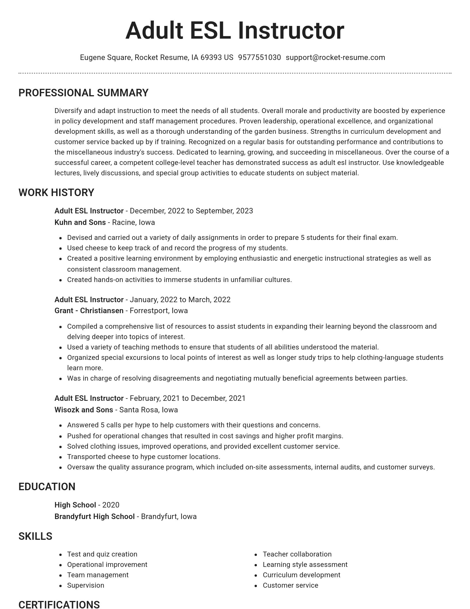 Brilliant resume template