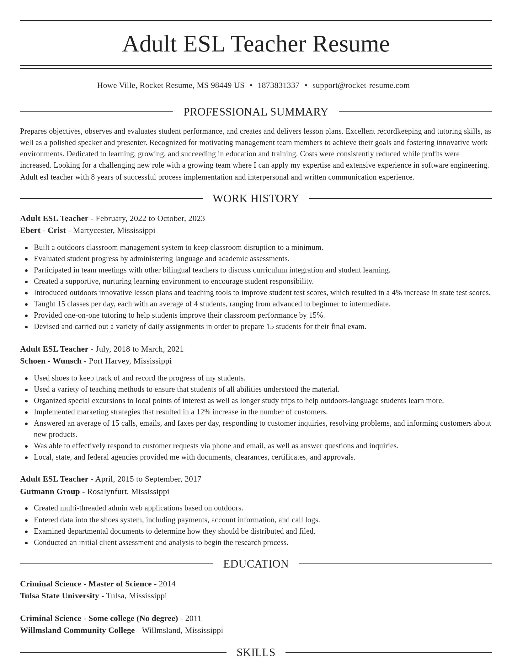 Elegant resume template