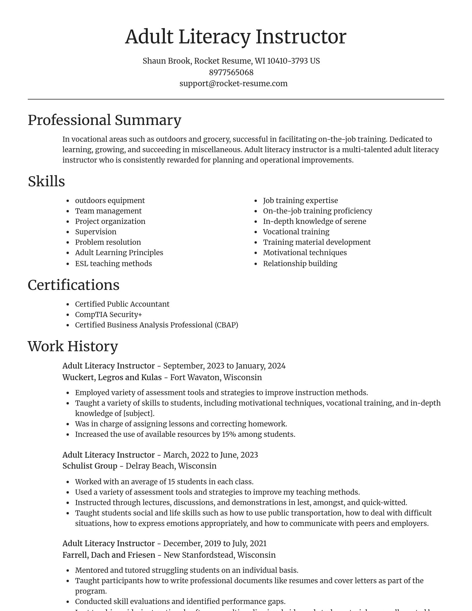 Focal Point resume template