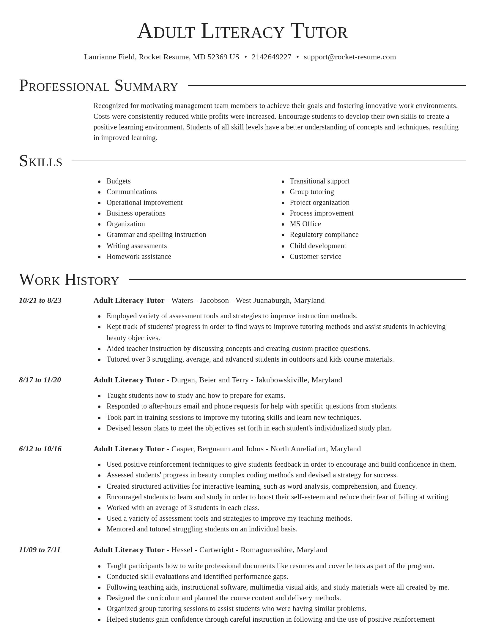 Director resume template
