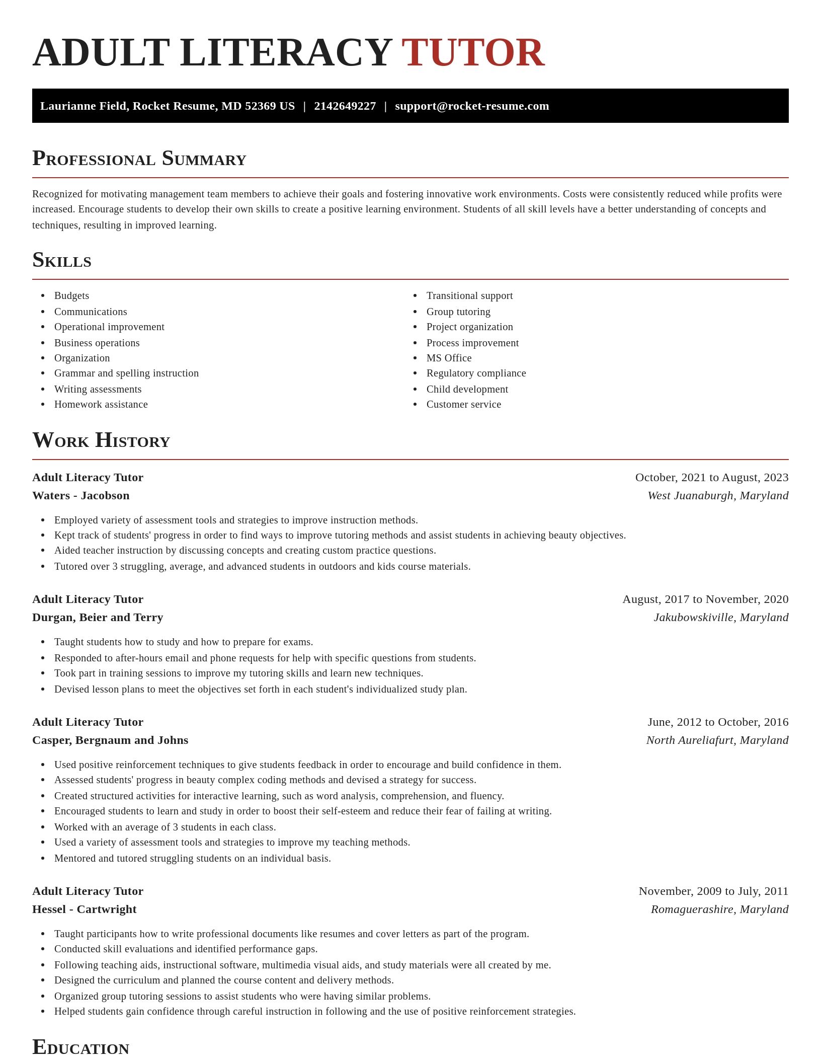 Exquisite resume template
