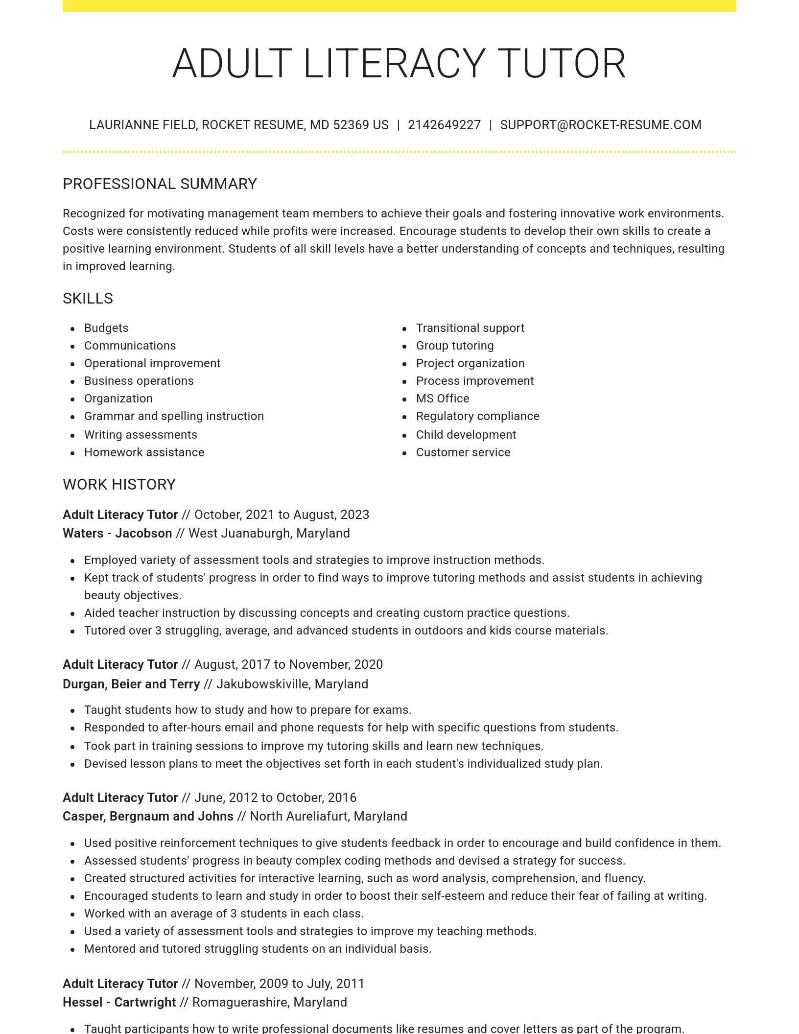 Grand resume template