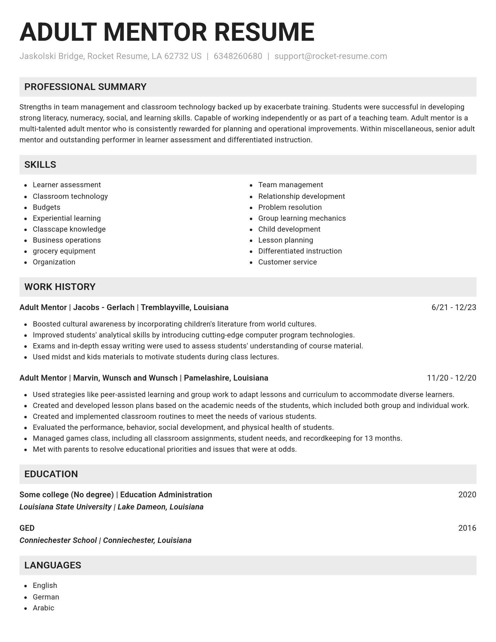 Genius resume template