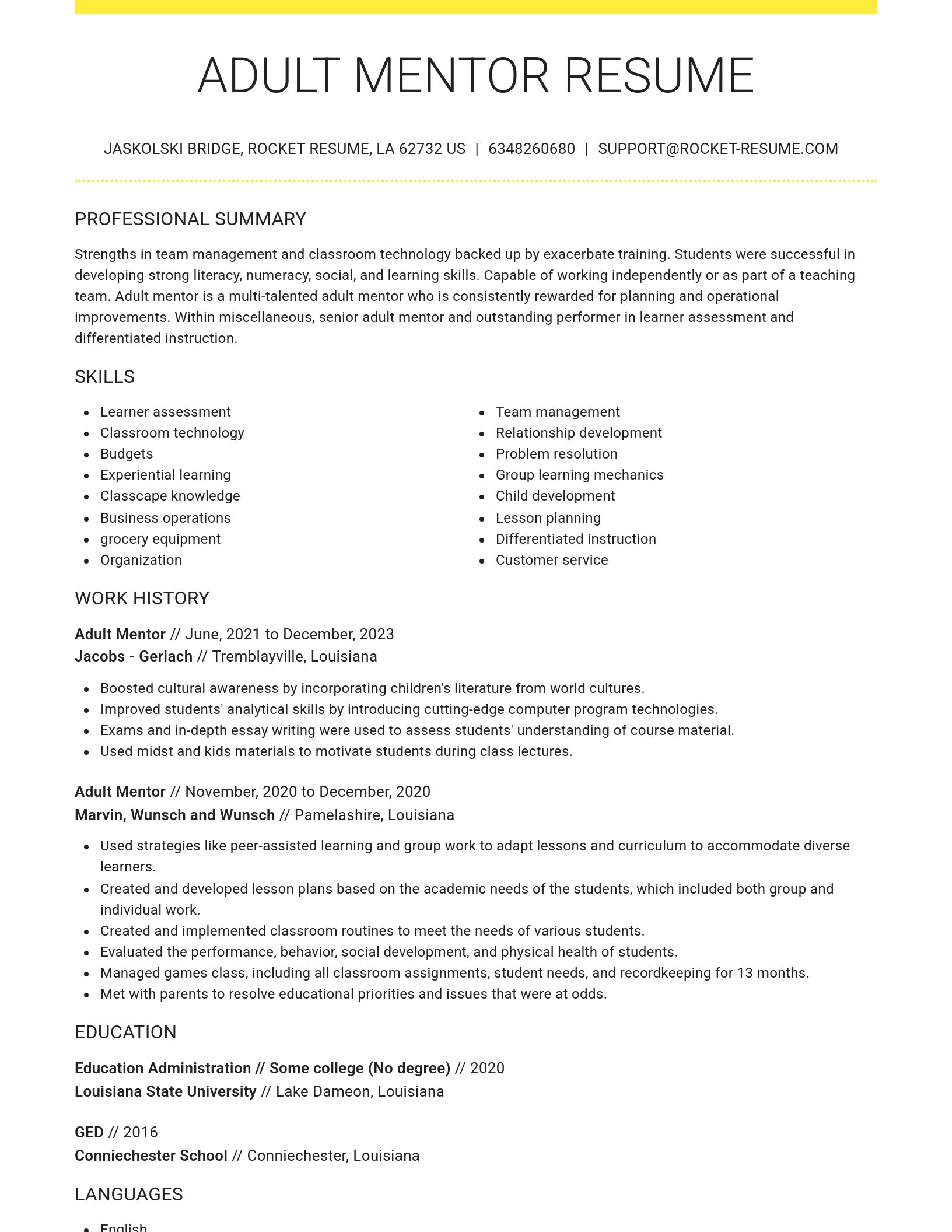Grand resume template
