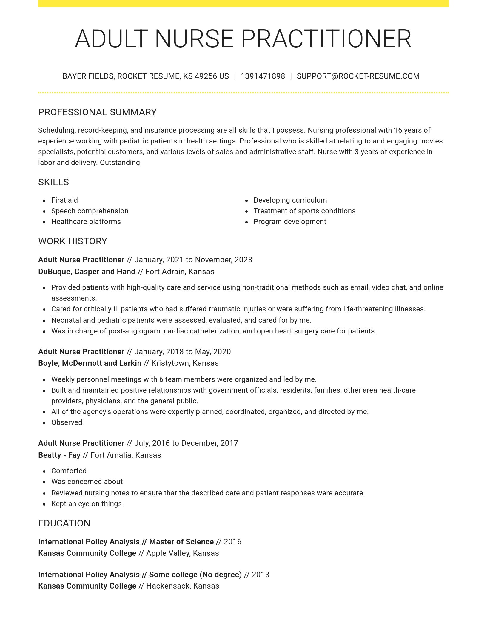 Grand resume template