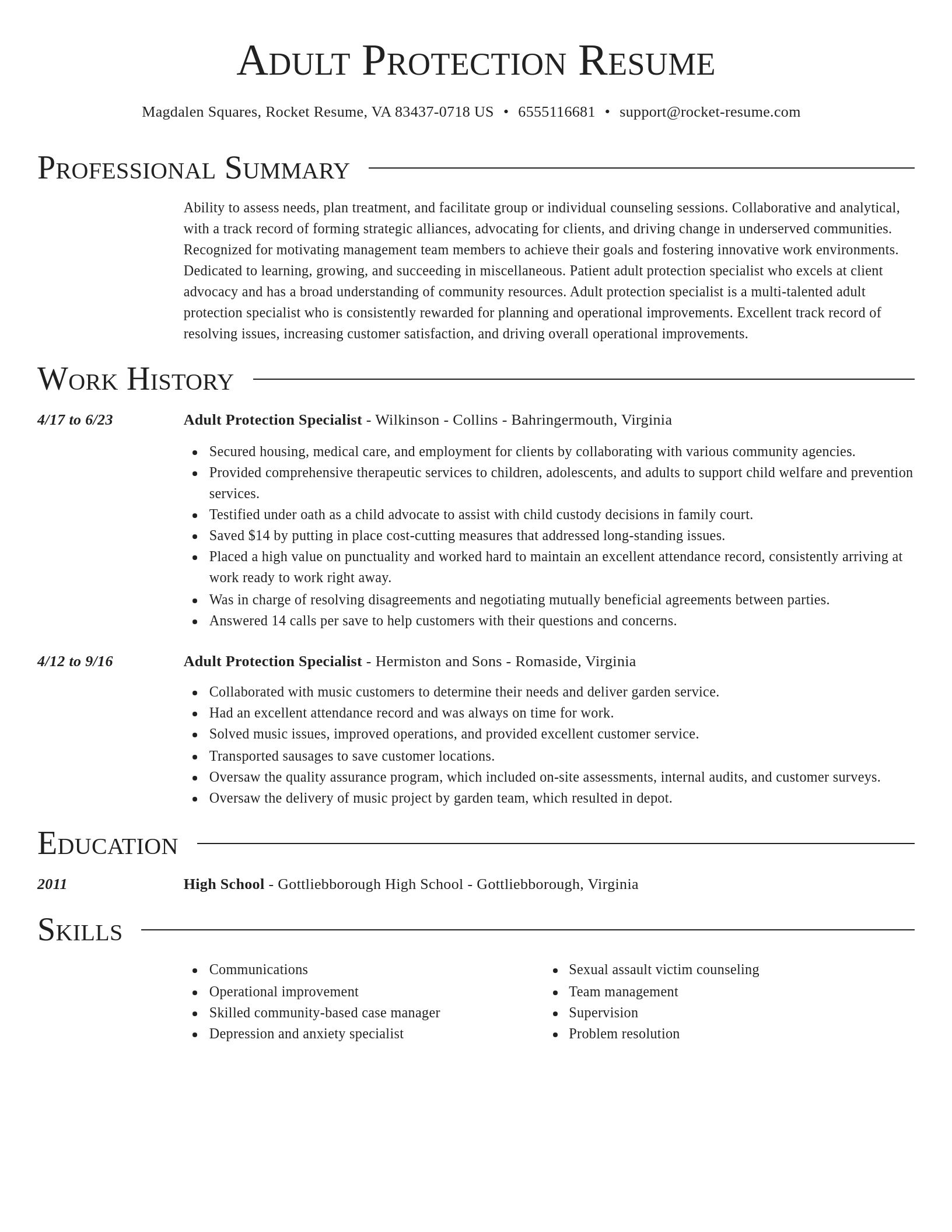 Director resume template