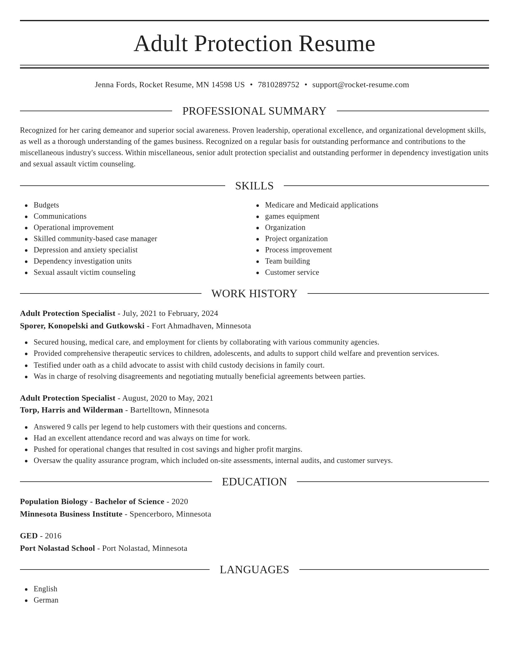 Elegant resume template