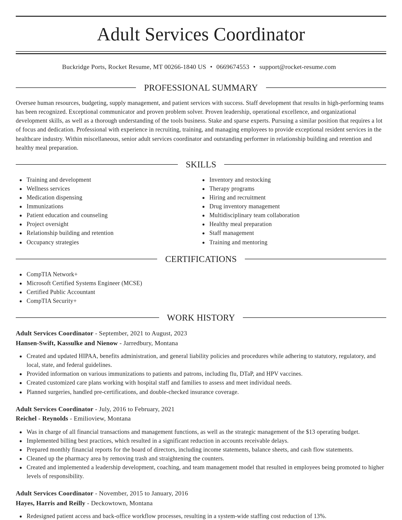 Elegant resume template