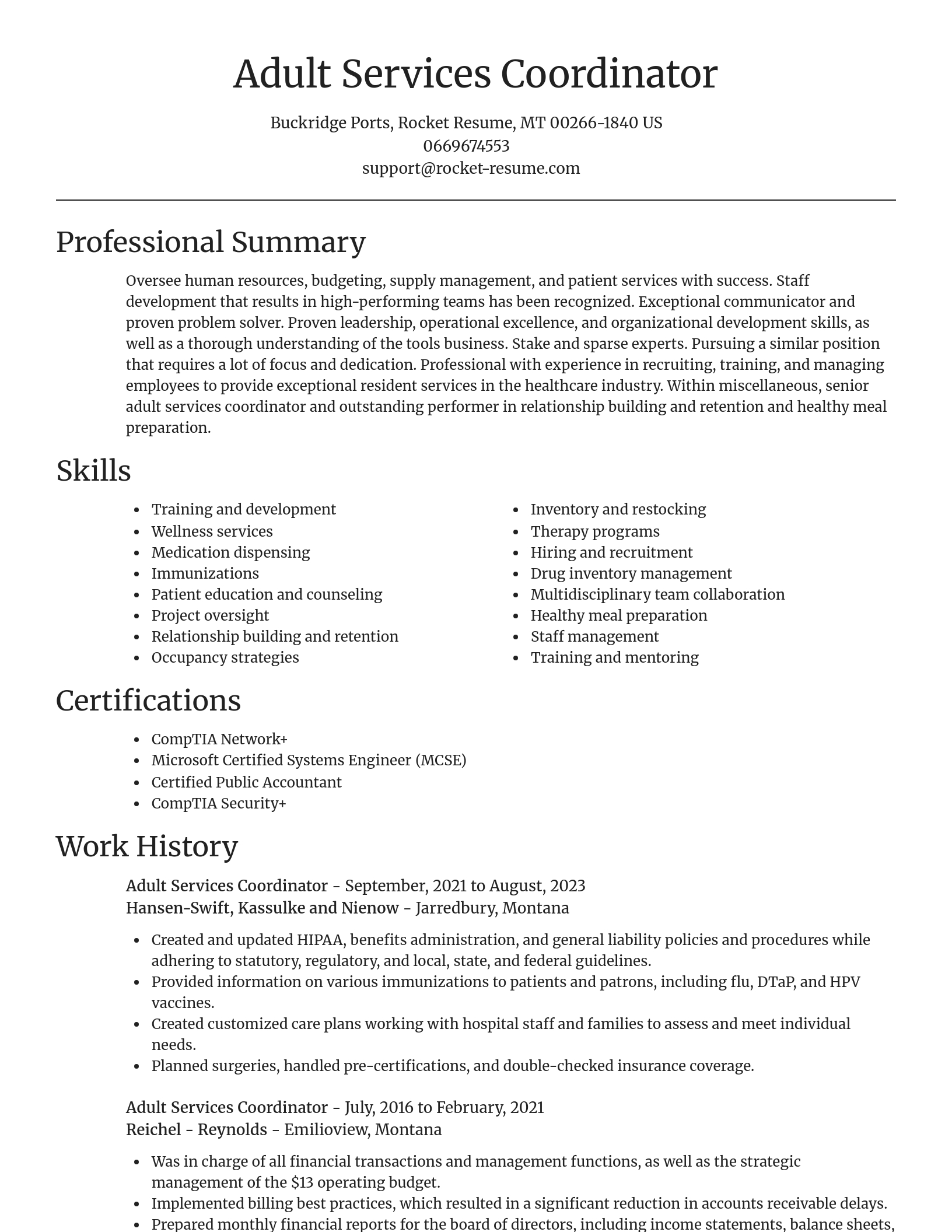 Focal Point resume template