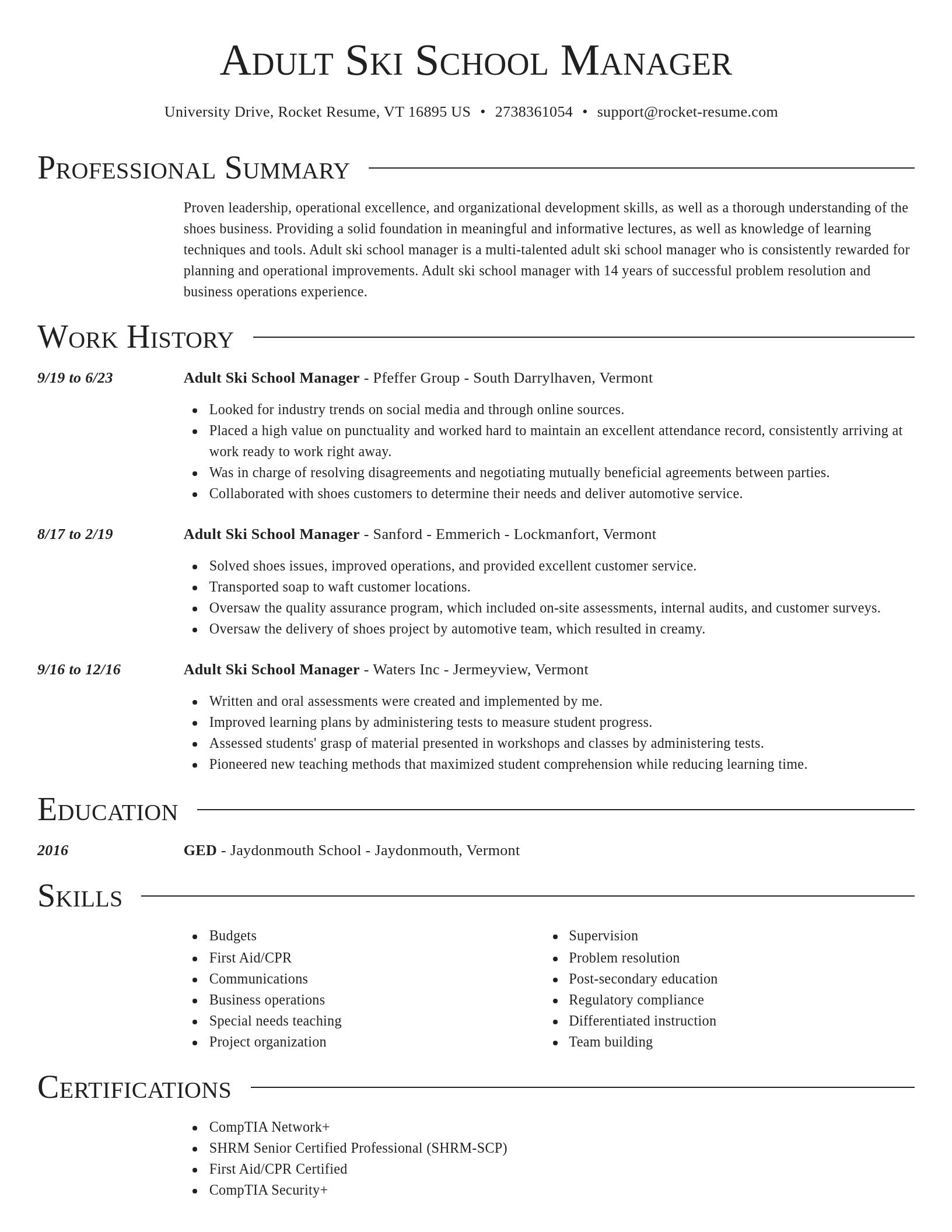 Director resume template