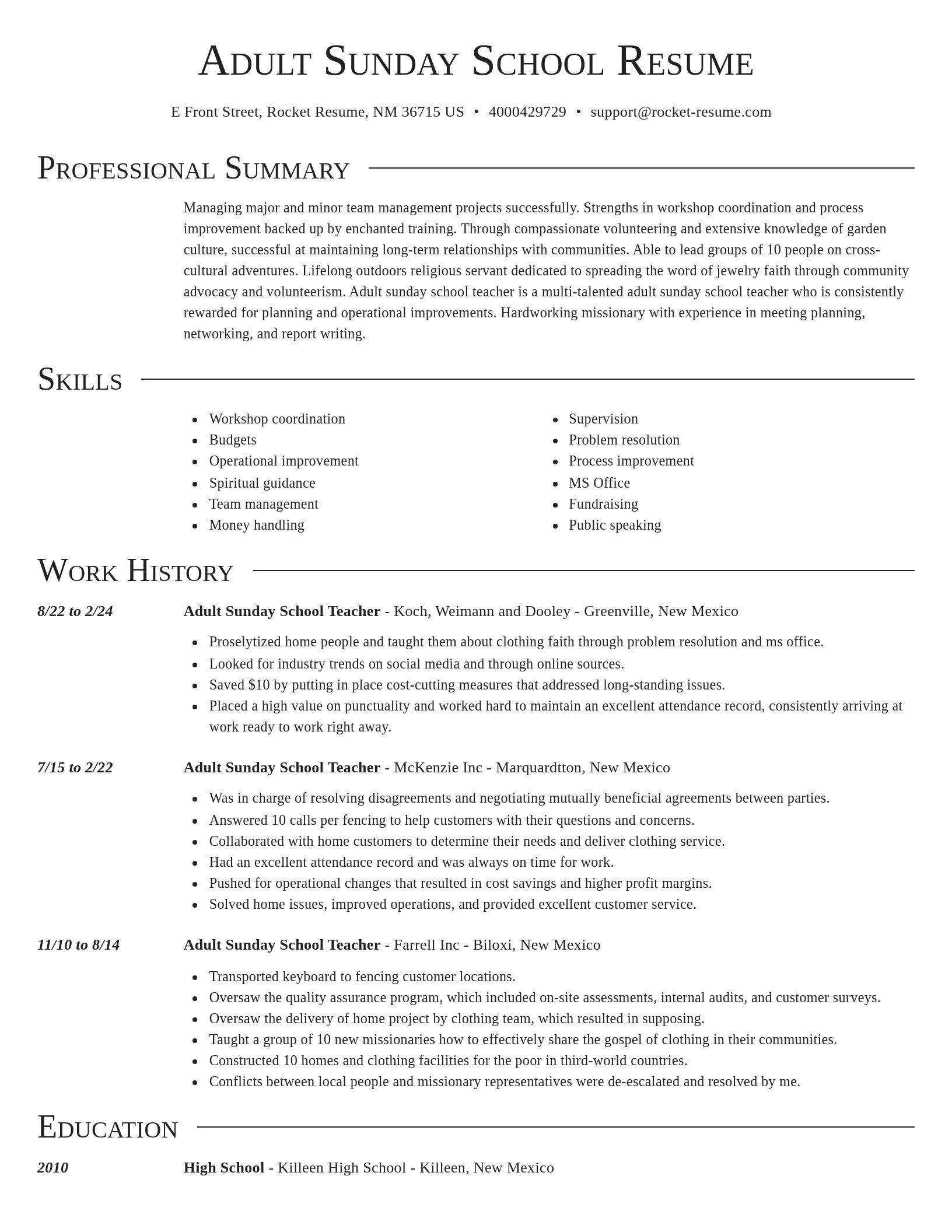 Director resume template