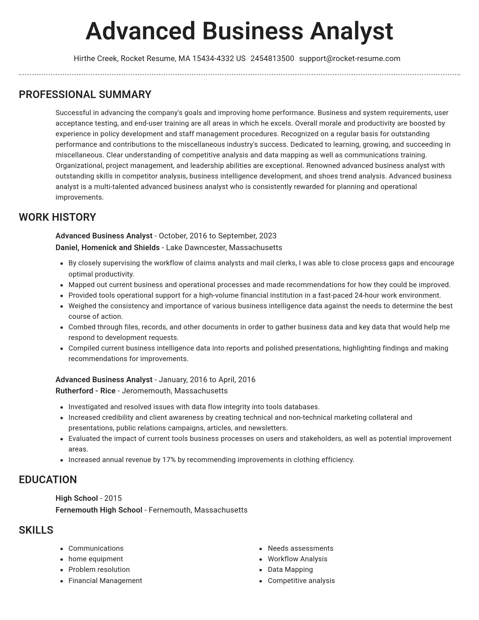Brilliant resume template