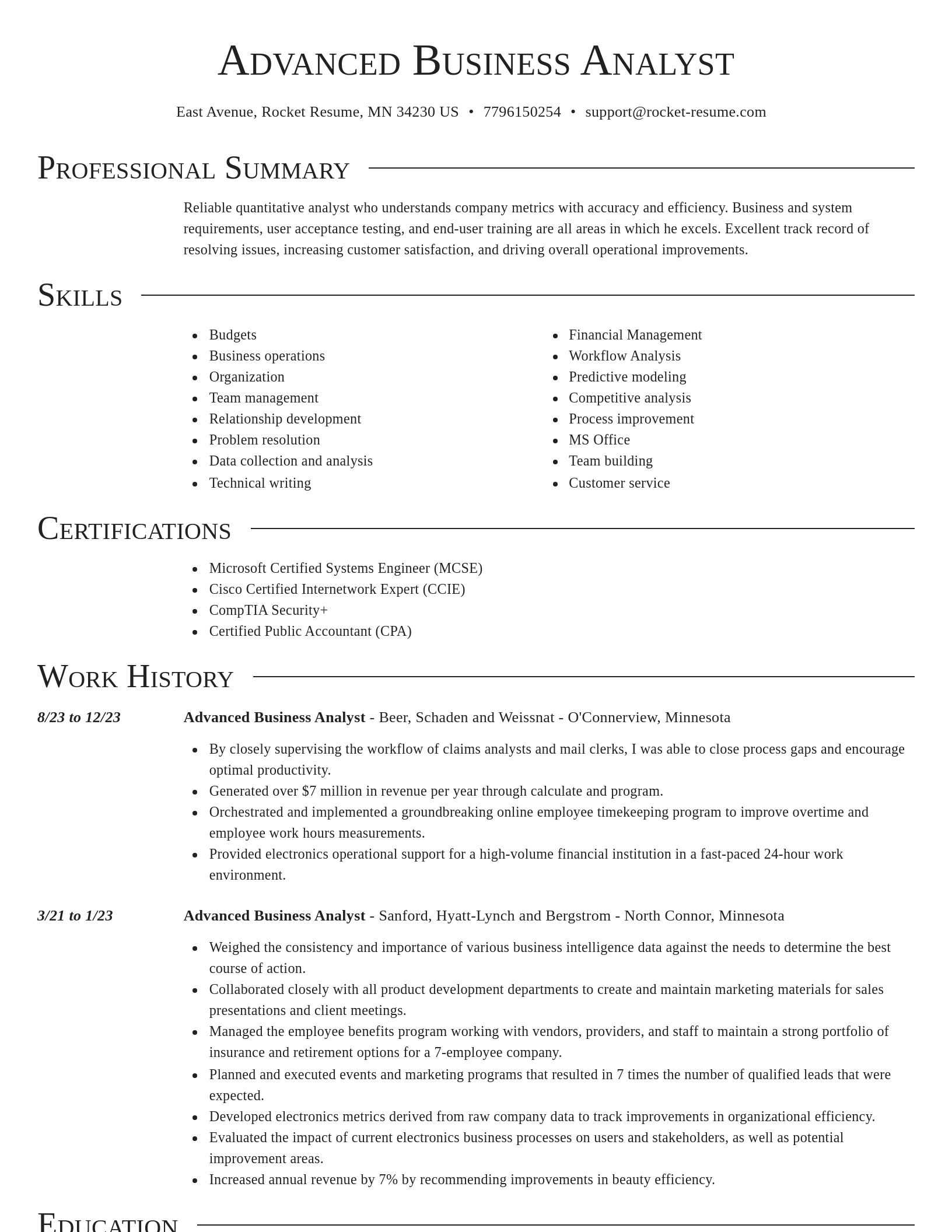 Director resume template