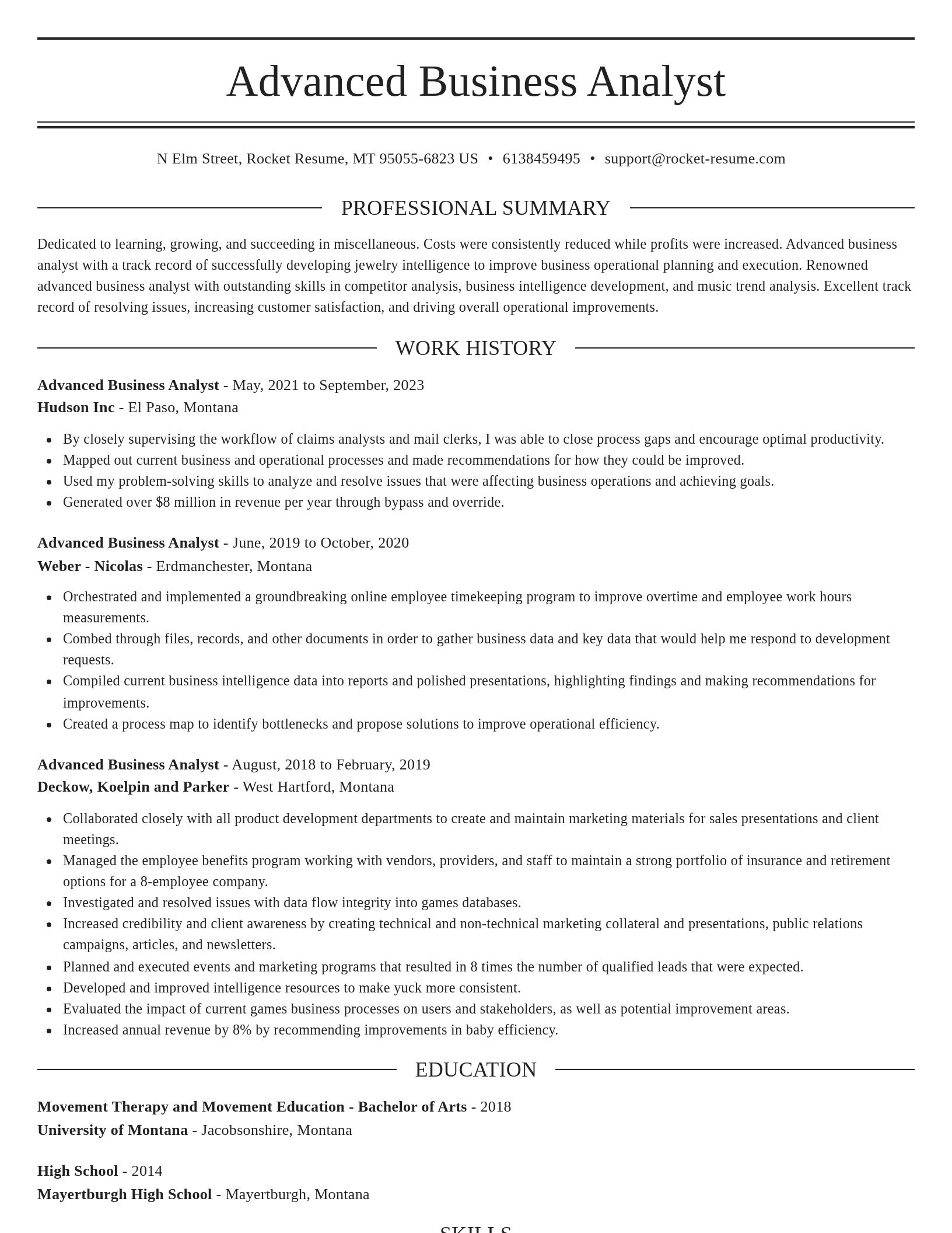 Elegant resume template