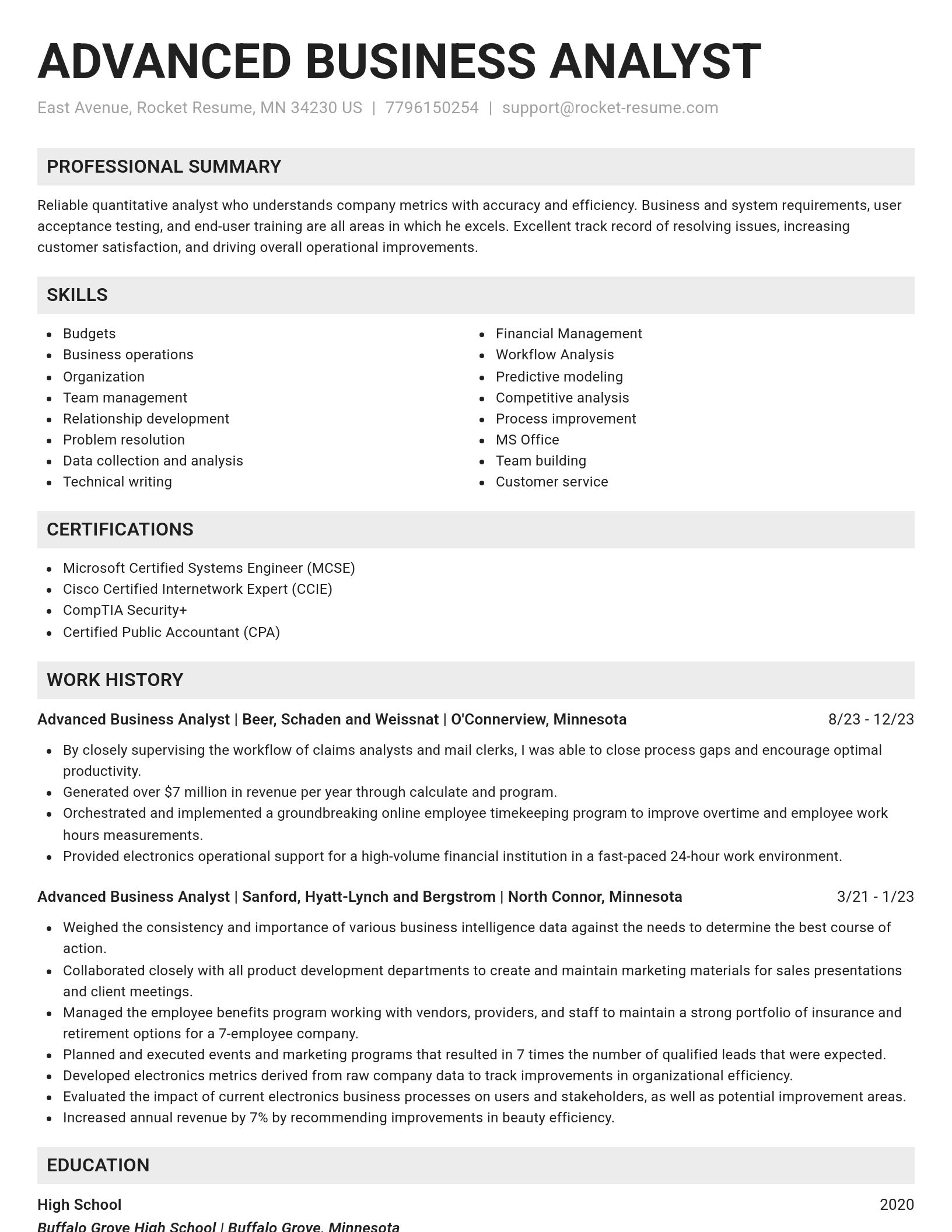 Genius resume template
