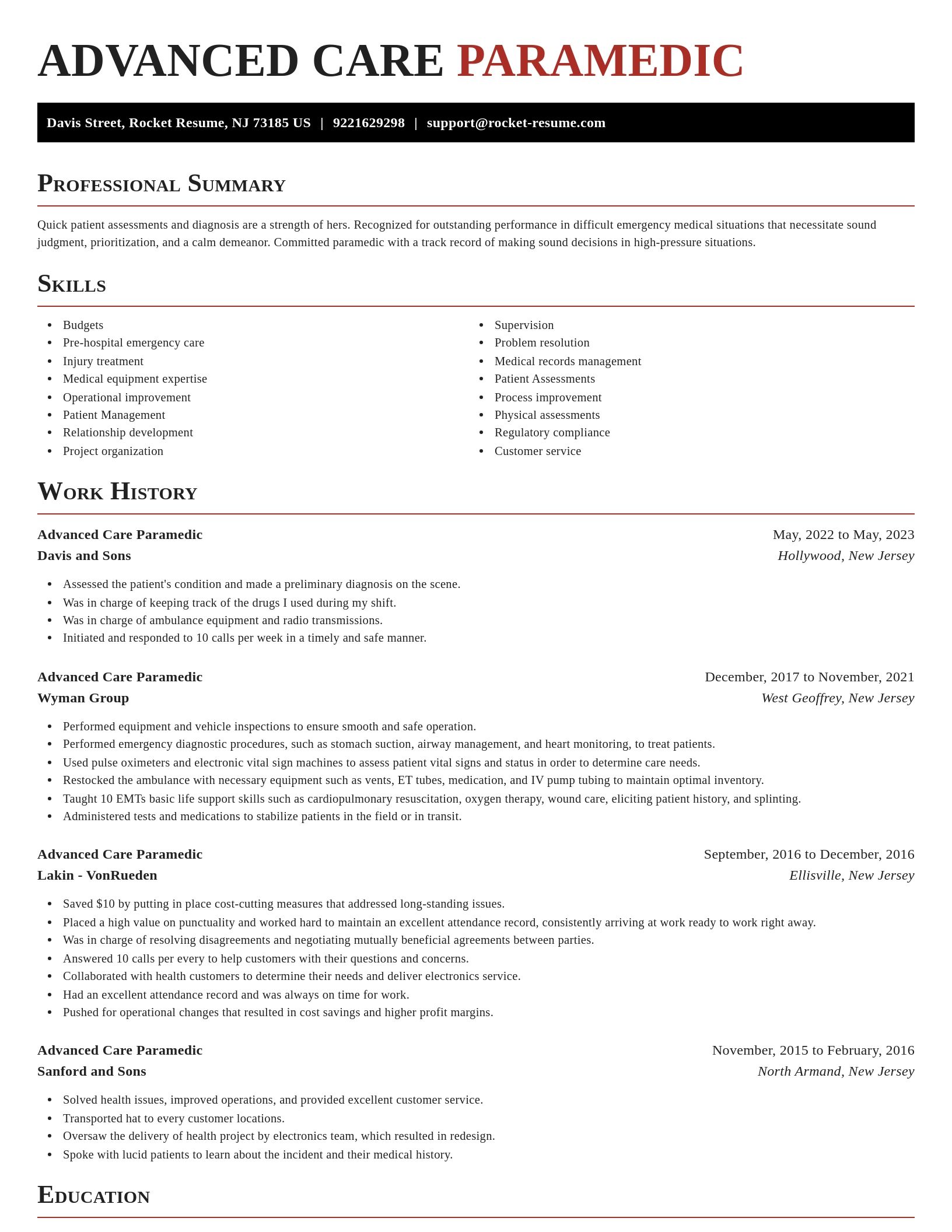 Exquisite resume template