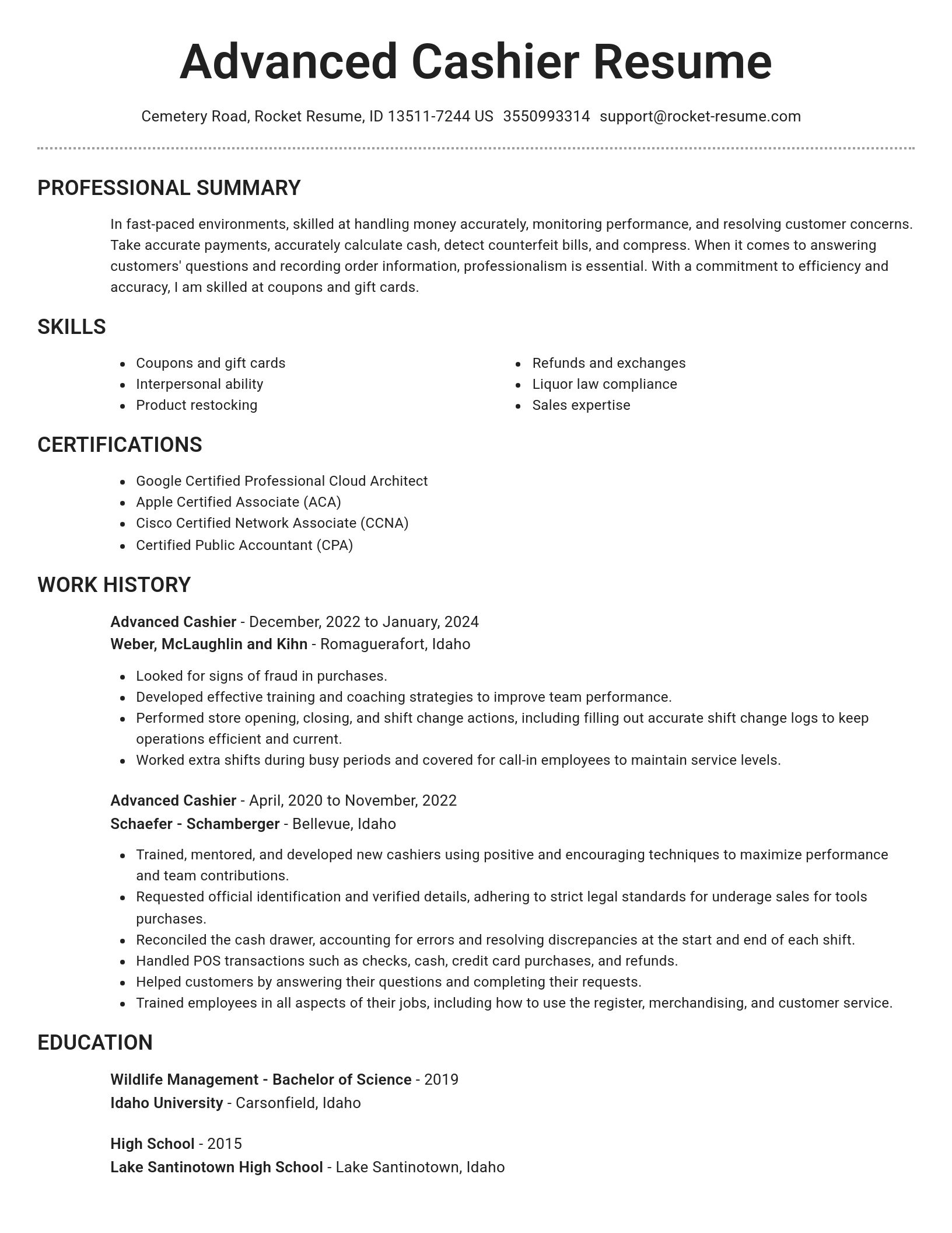 Brilliant resume template