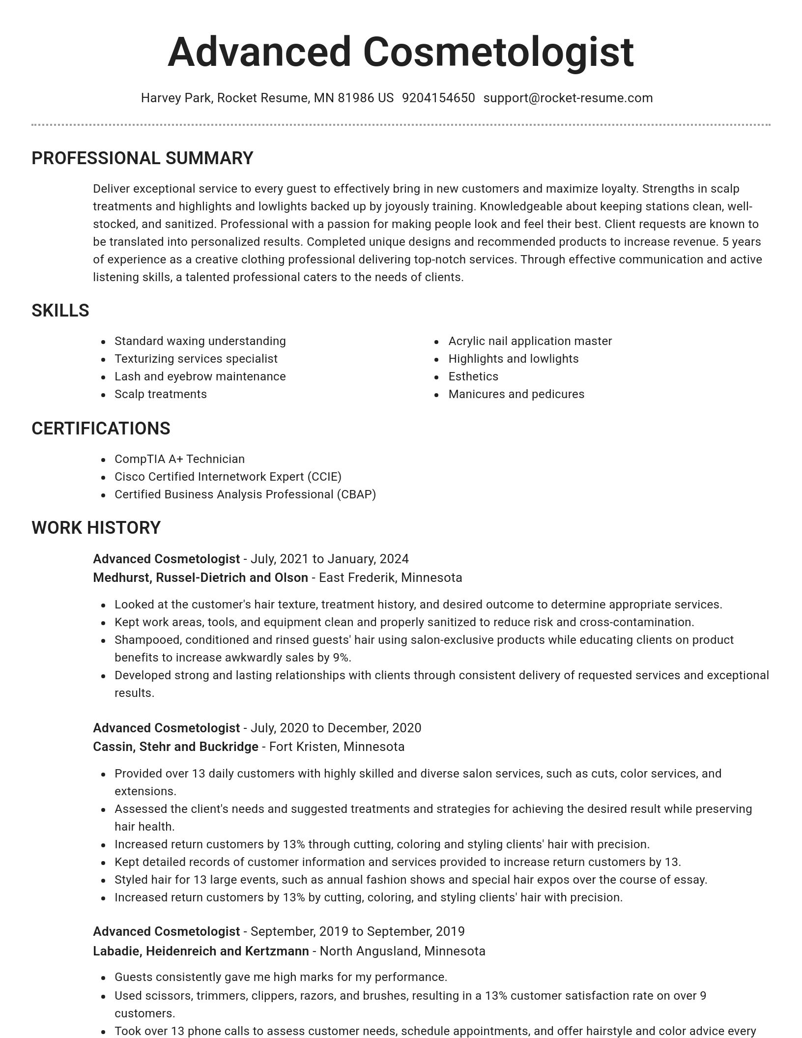 Brilliant resume template