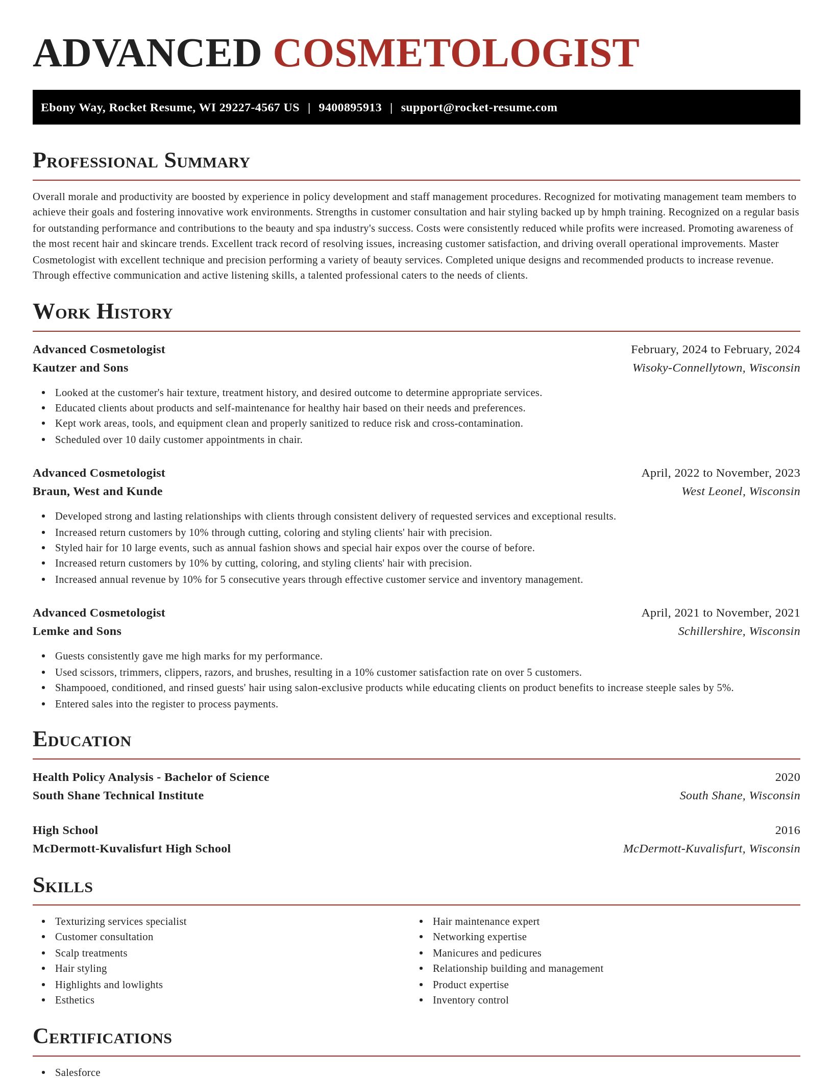Exquisite resume template