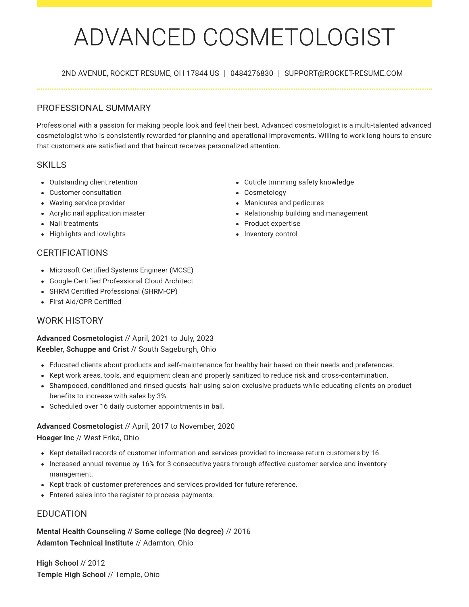 Grand resume template