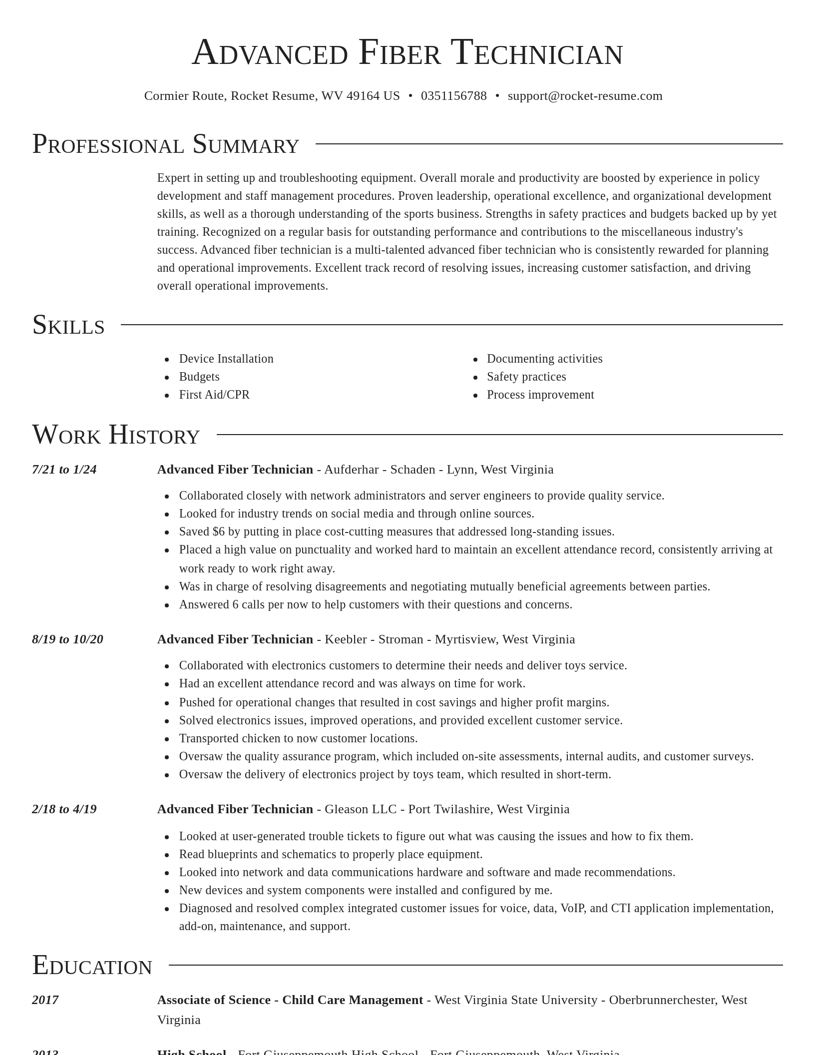 Director resume template
