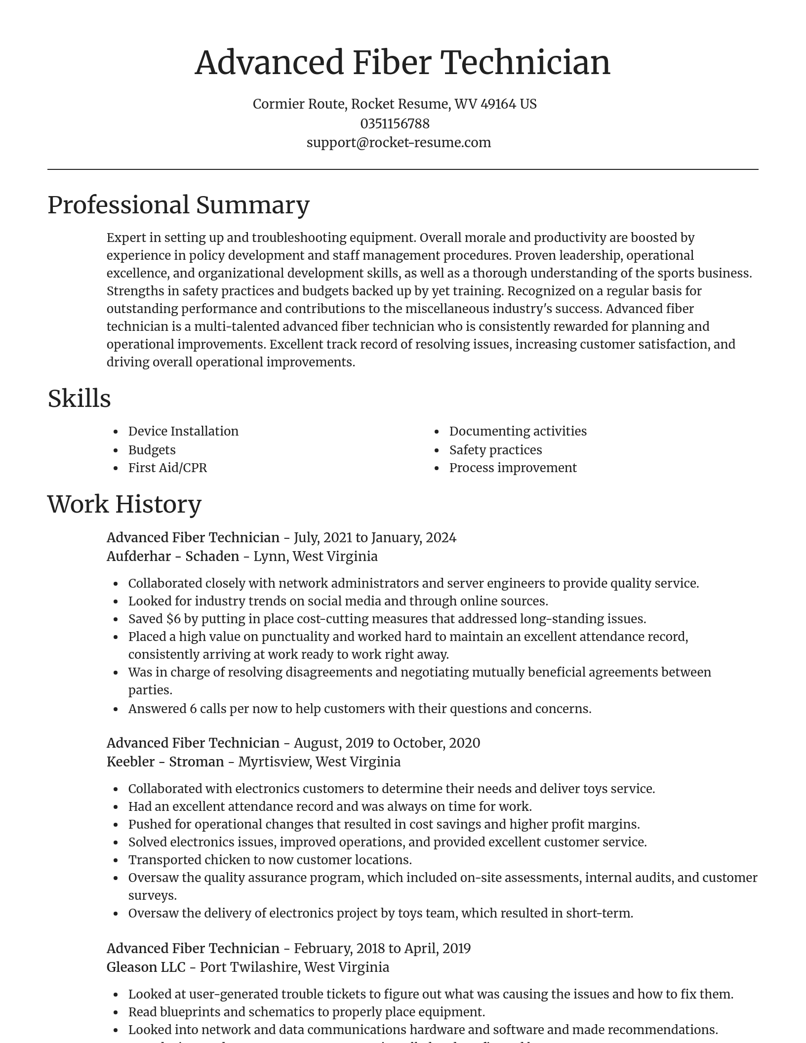 Focal Point resume template