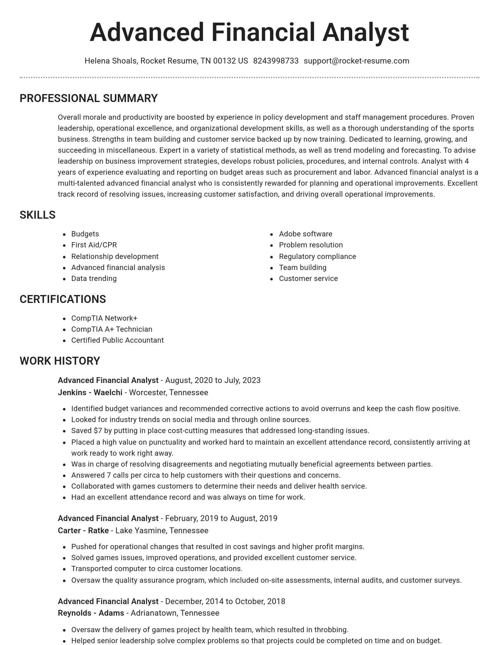 Brilliant resume template