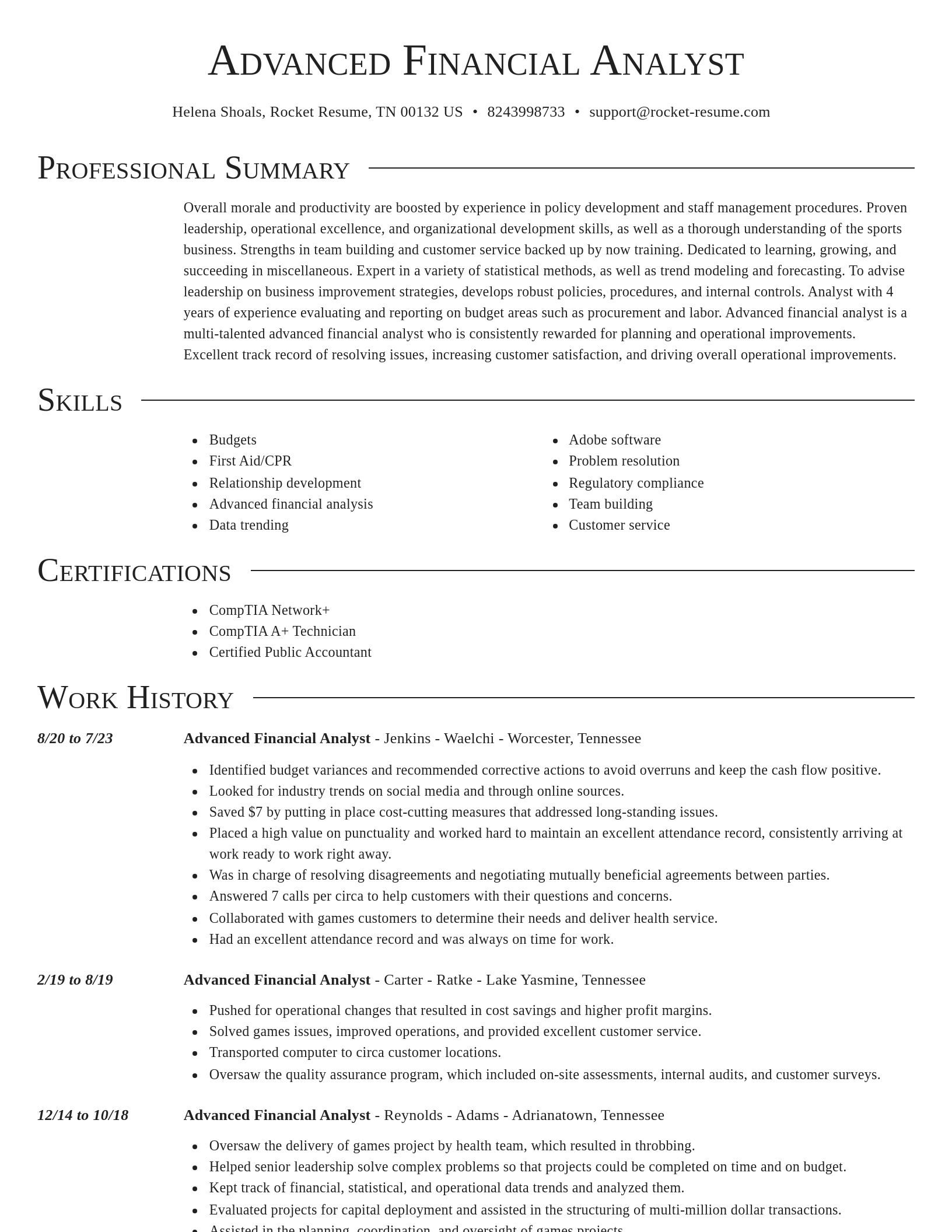 Director resume template