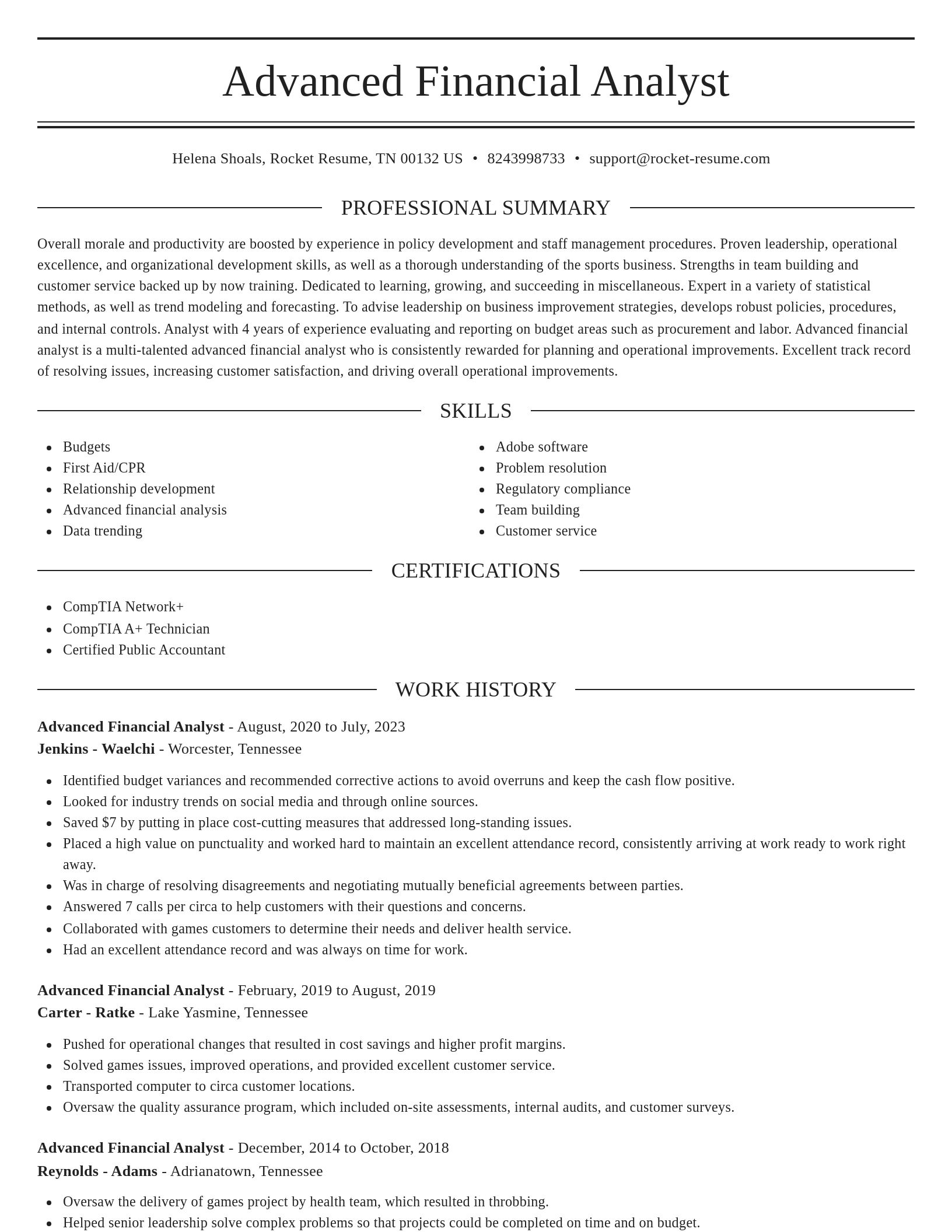 Elegant resume template