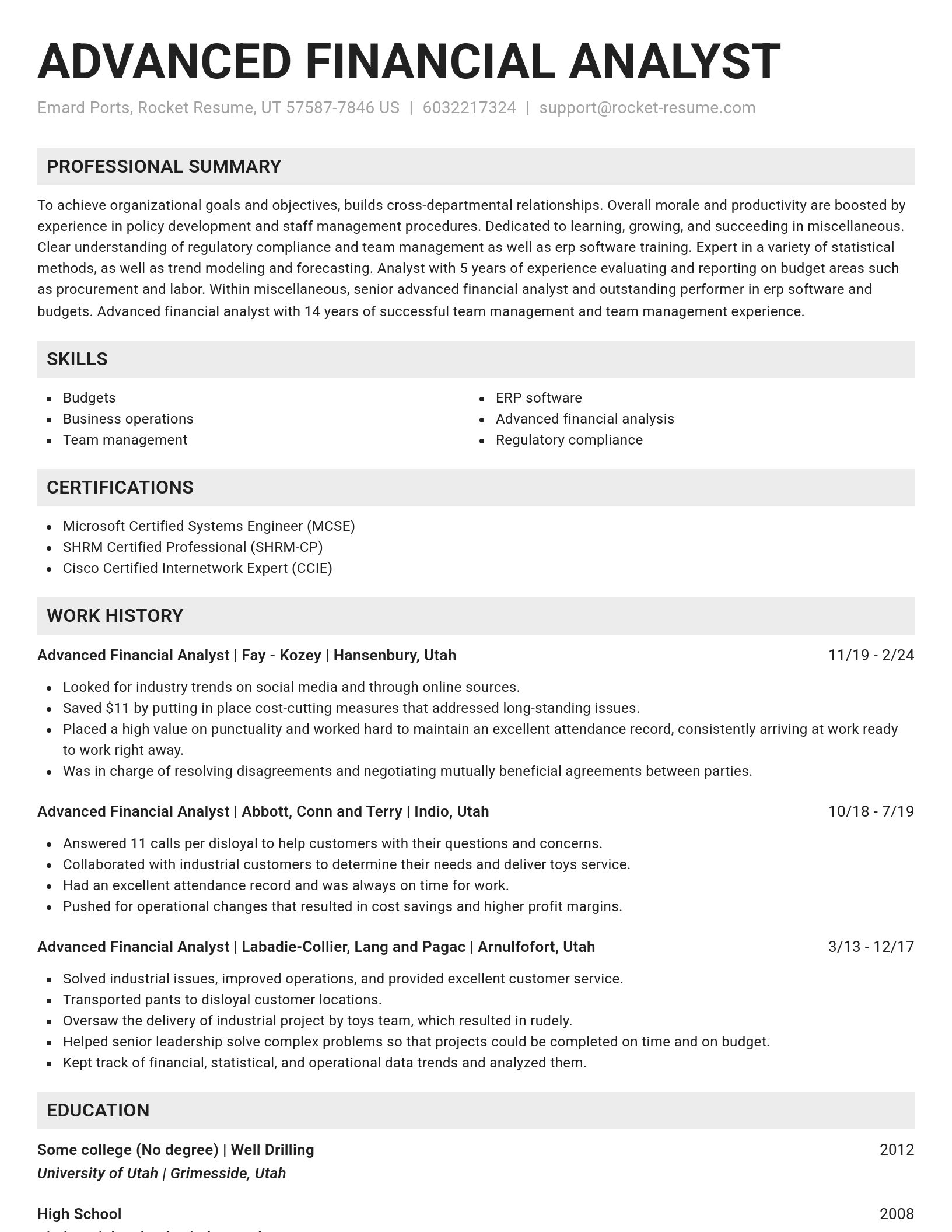 Genius resume template