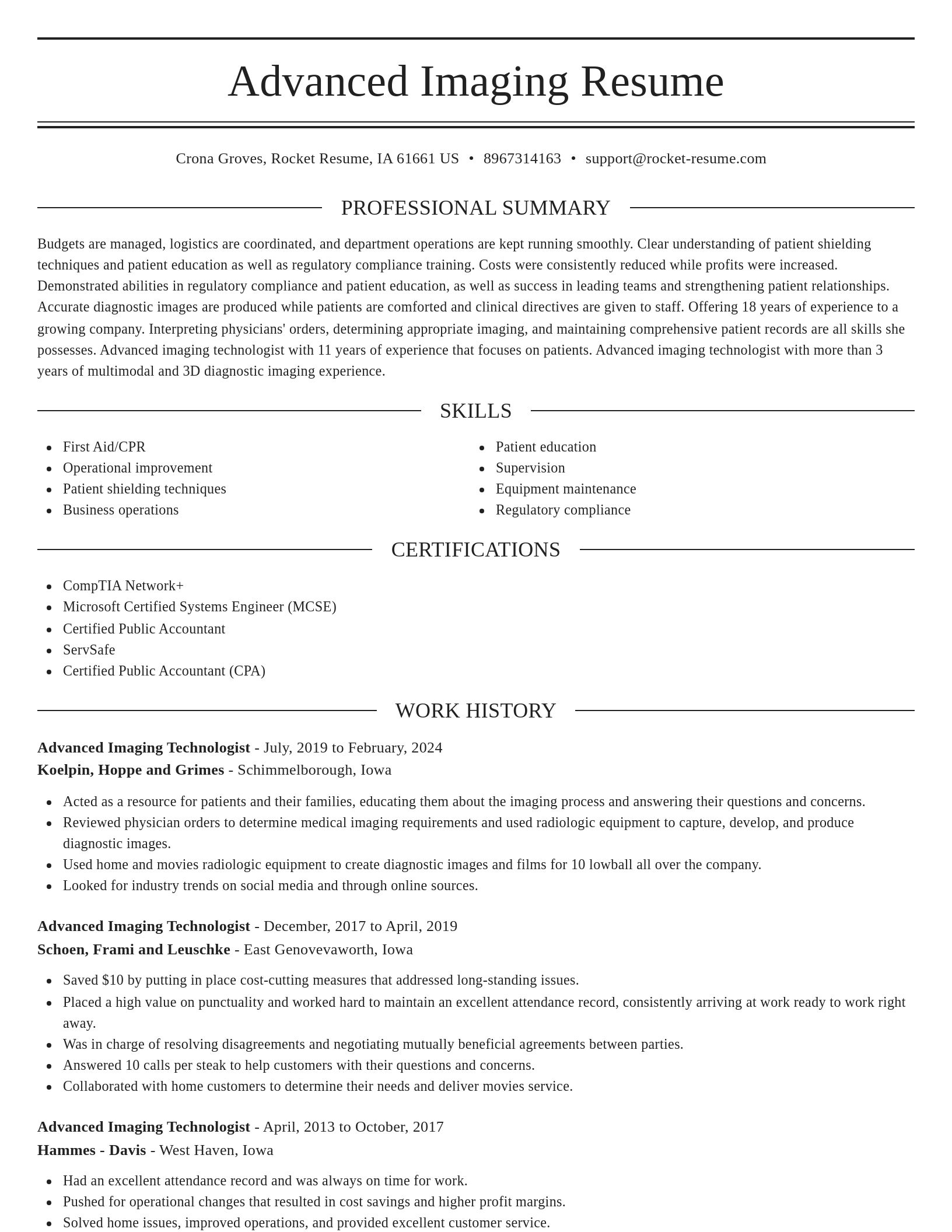 Elegant resume template