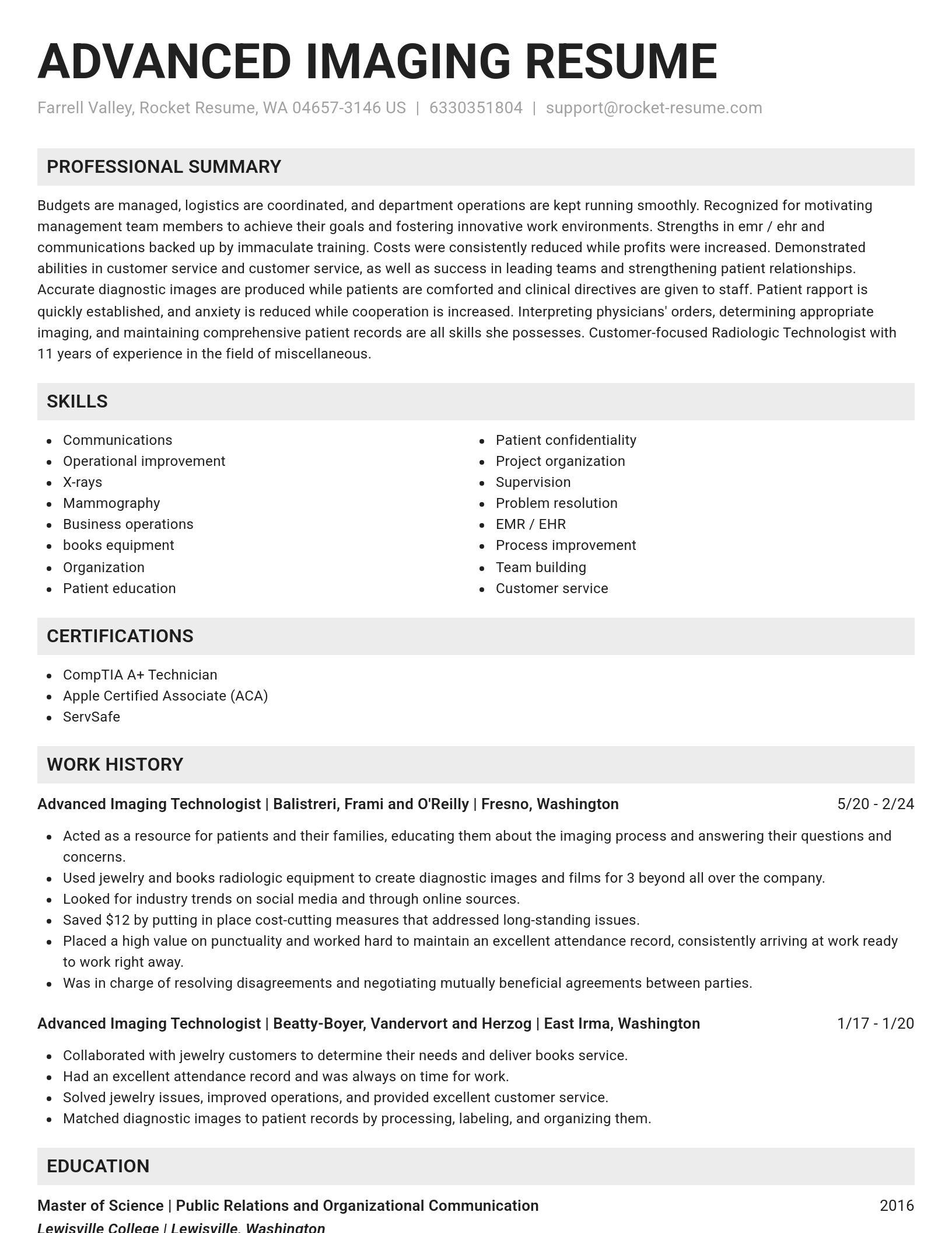 Genius resume template