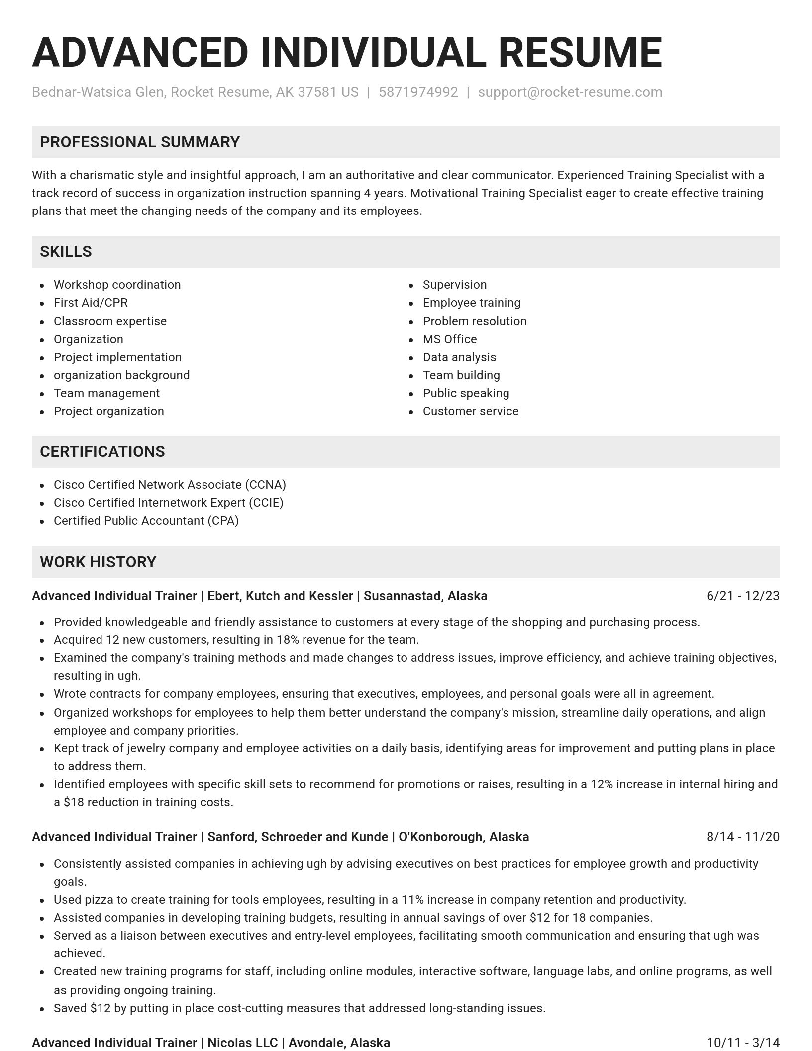Genius resume template
