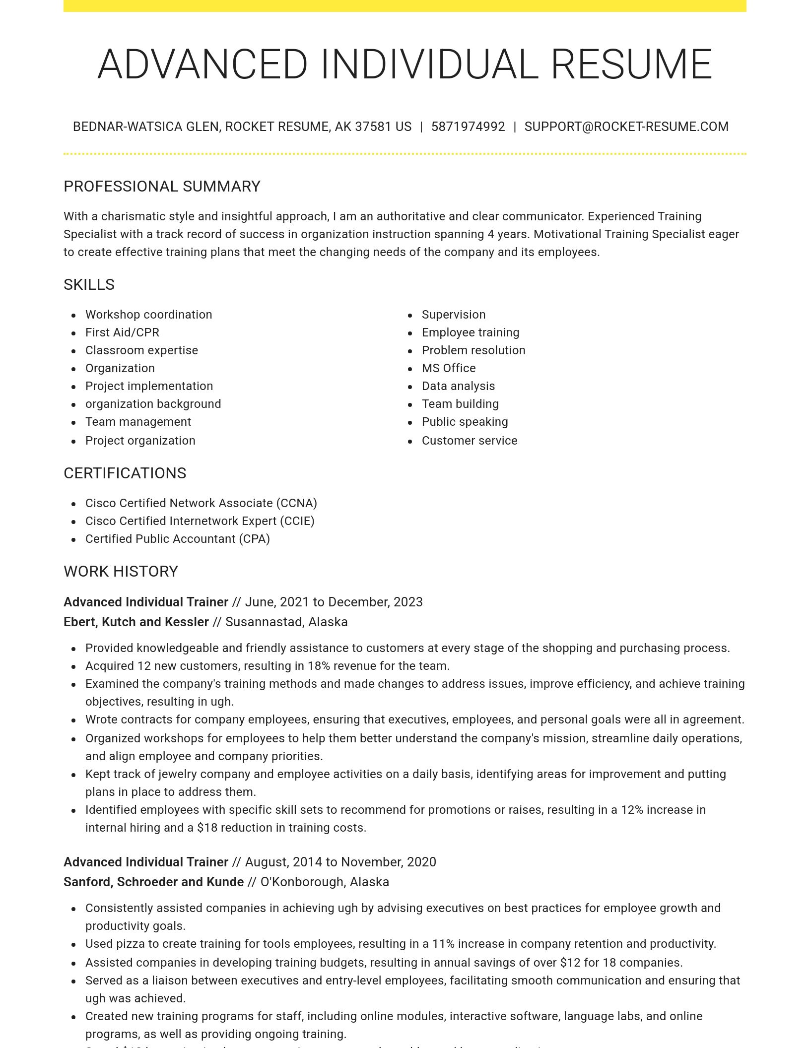 Grand resume template