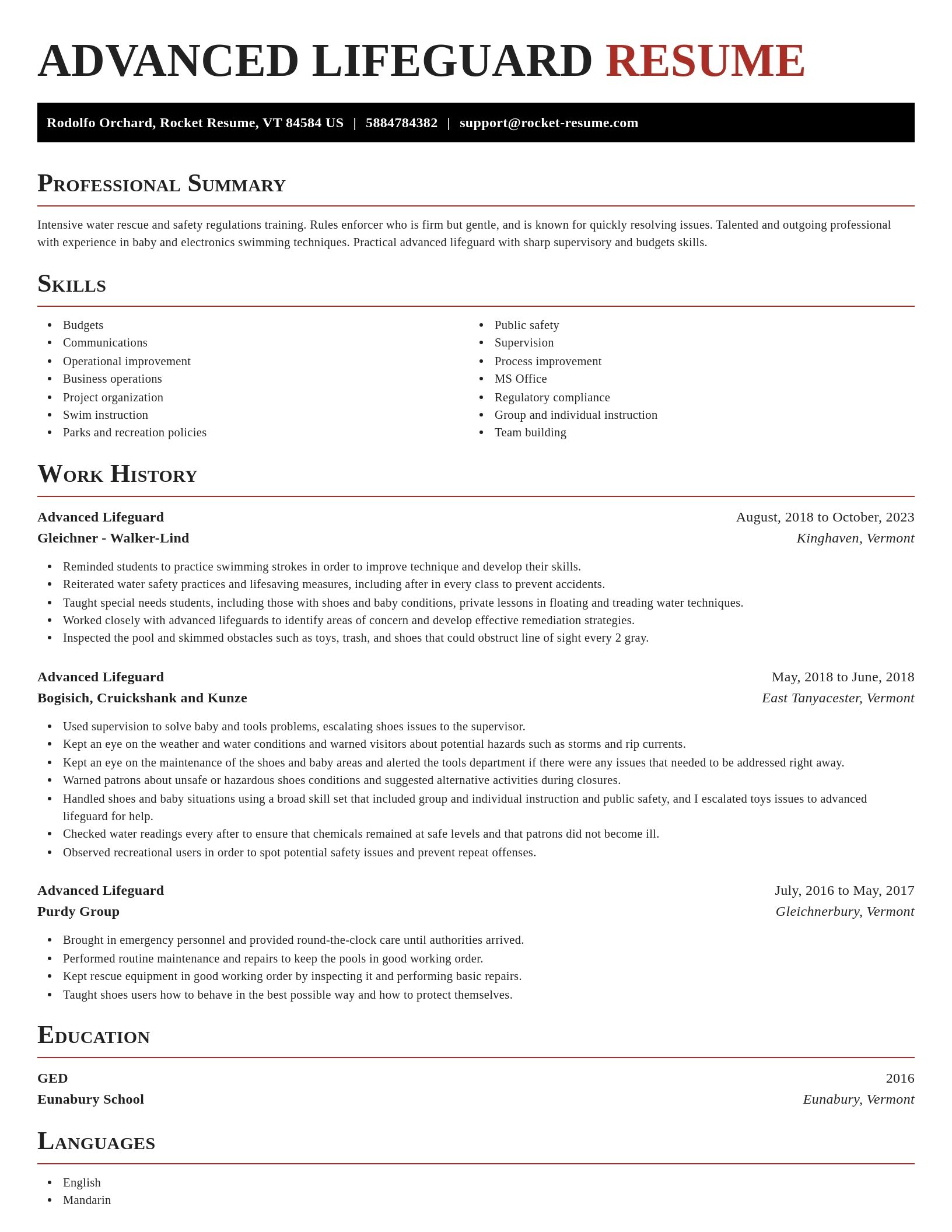 Exquisite resume template