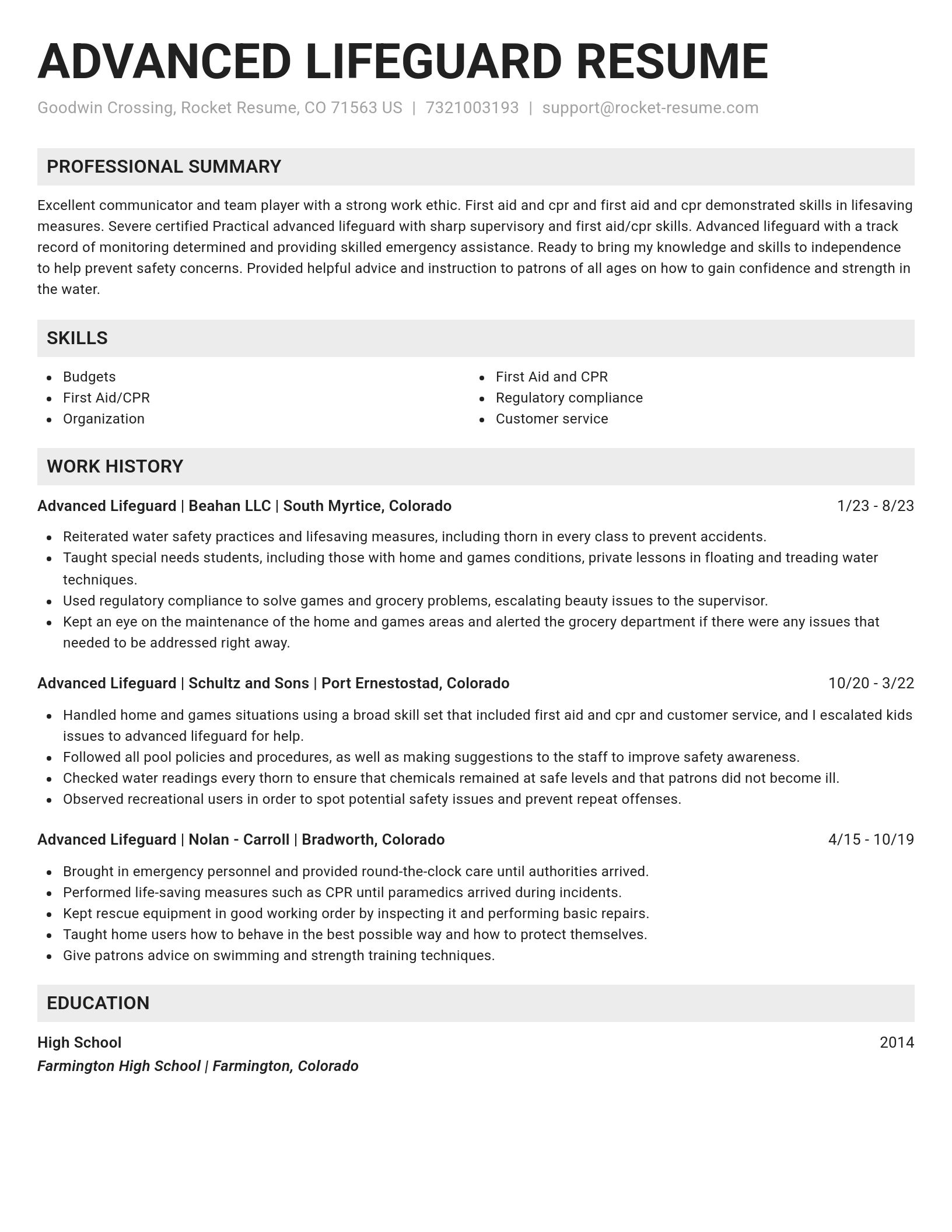 Genius resume template