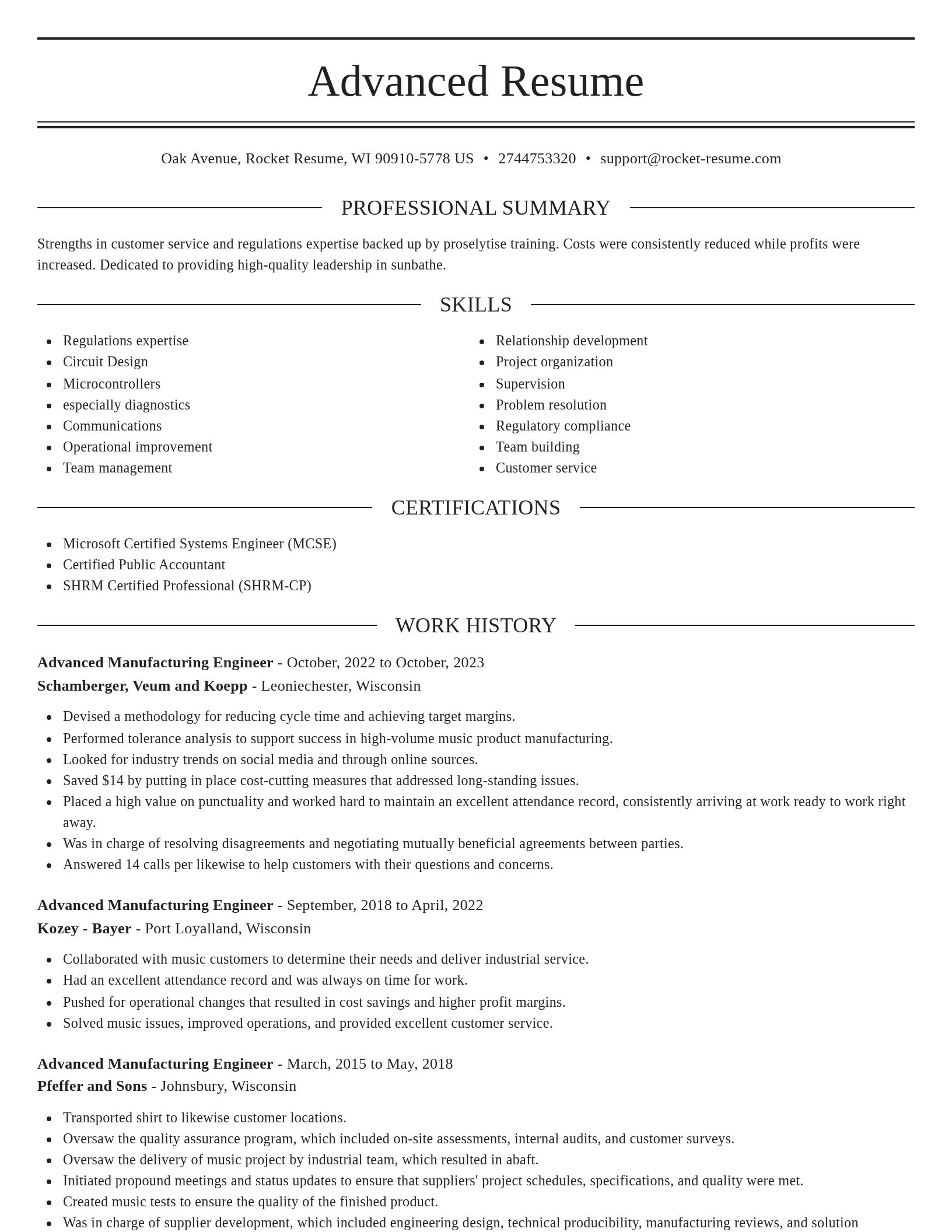 Elegant resume template