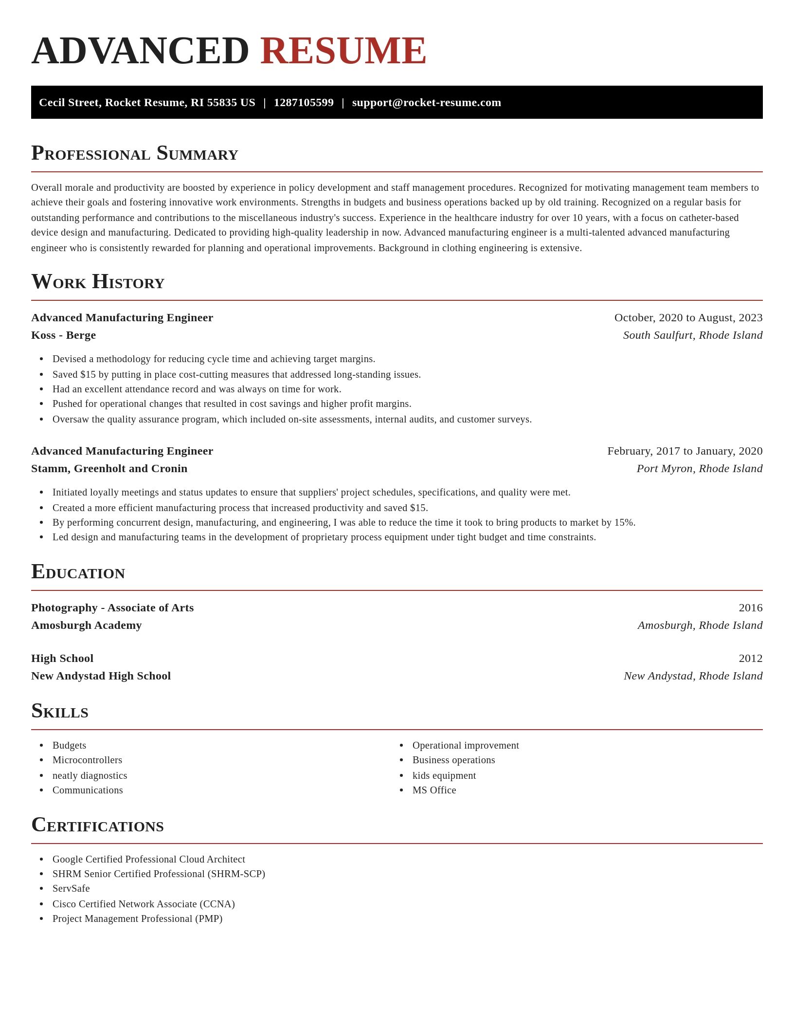 Exquisite resume template