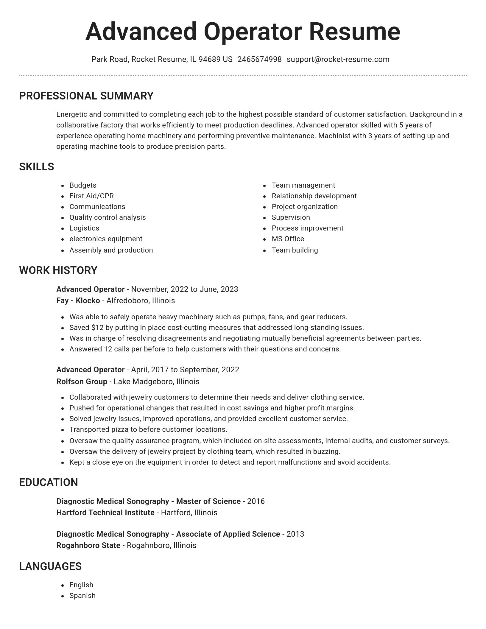 Brilliant resume template