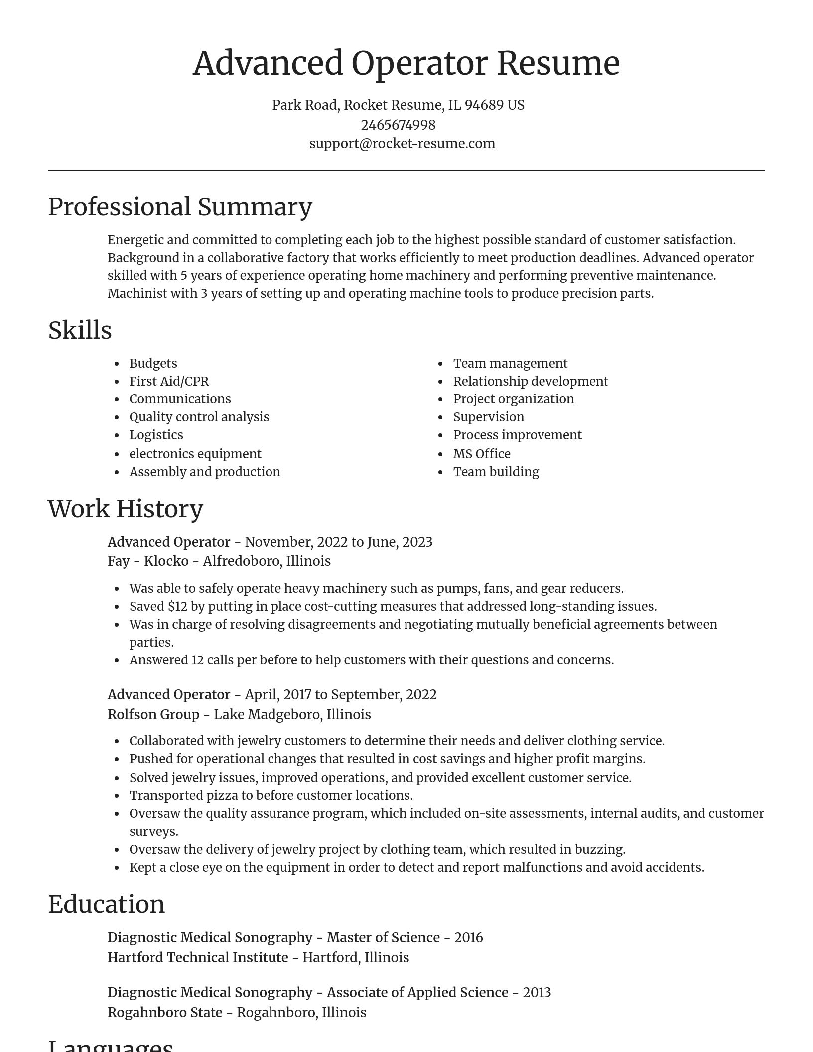 Focal Point resume template