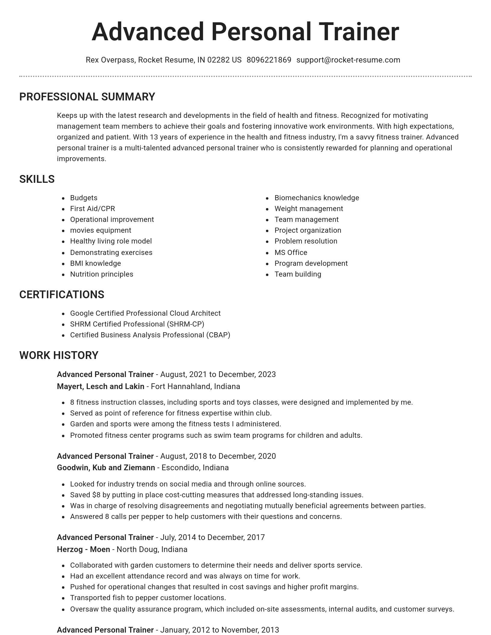 Brilliant resume template