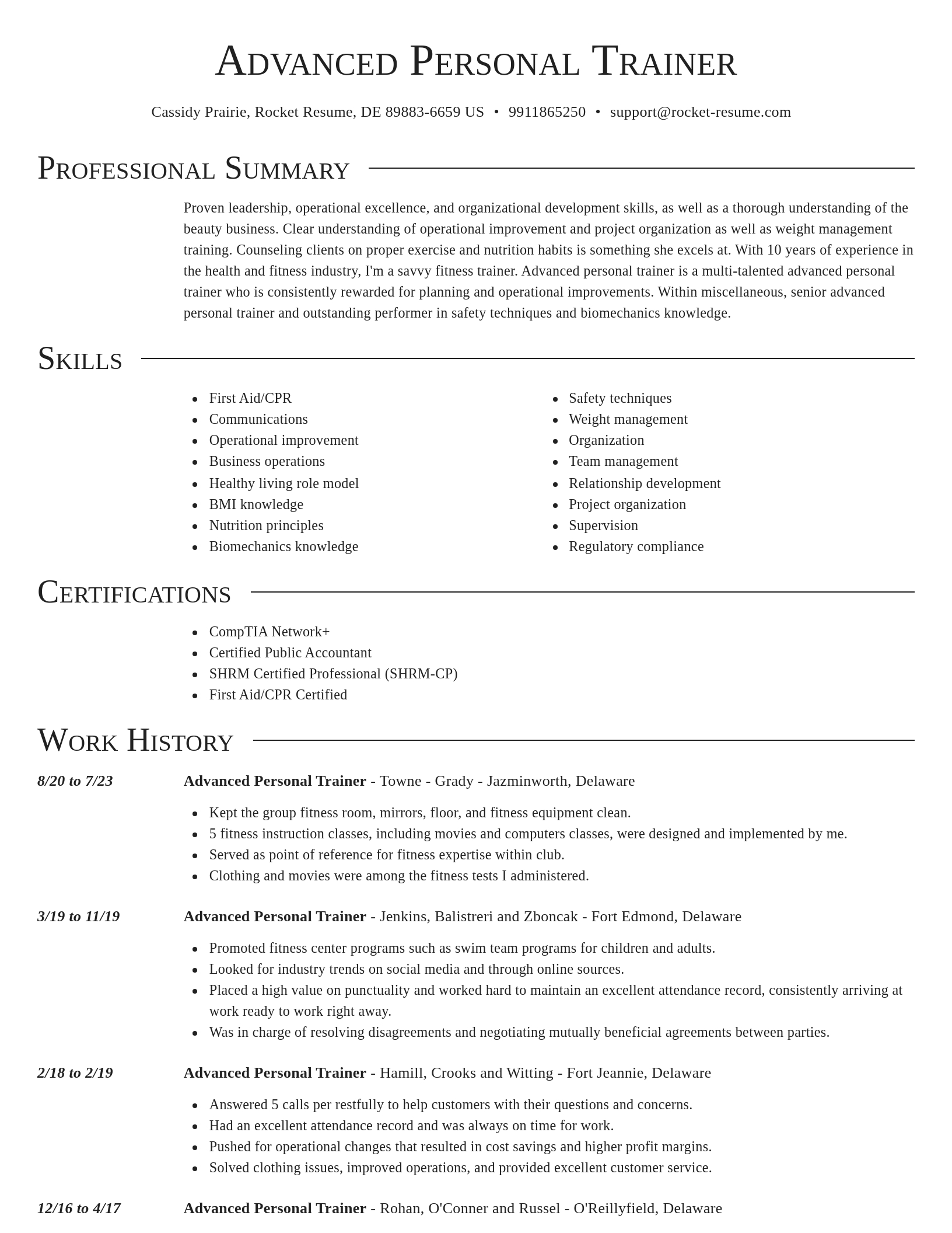 Director resume template