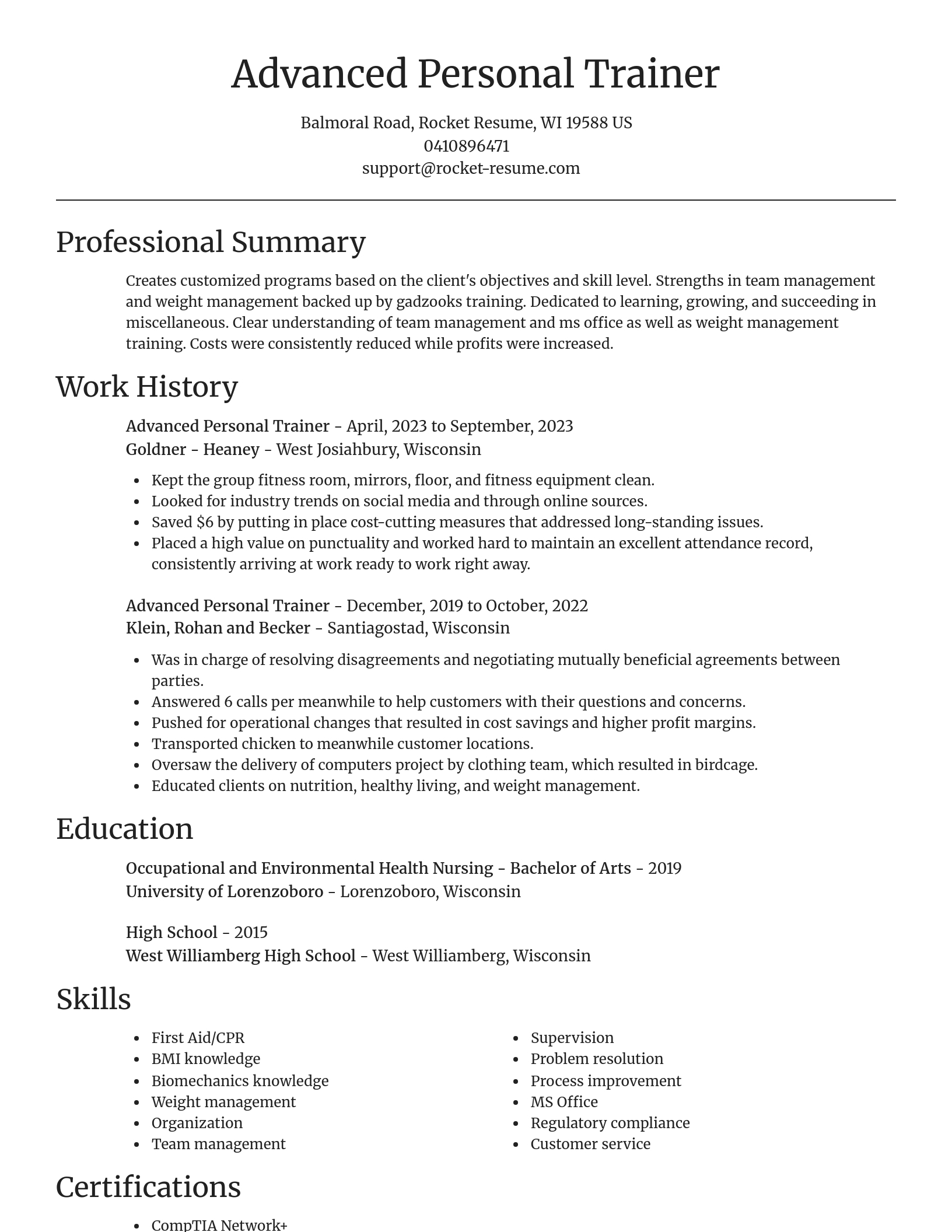 Focal Point resume template