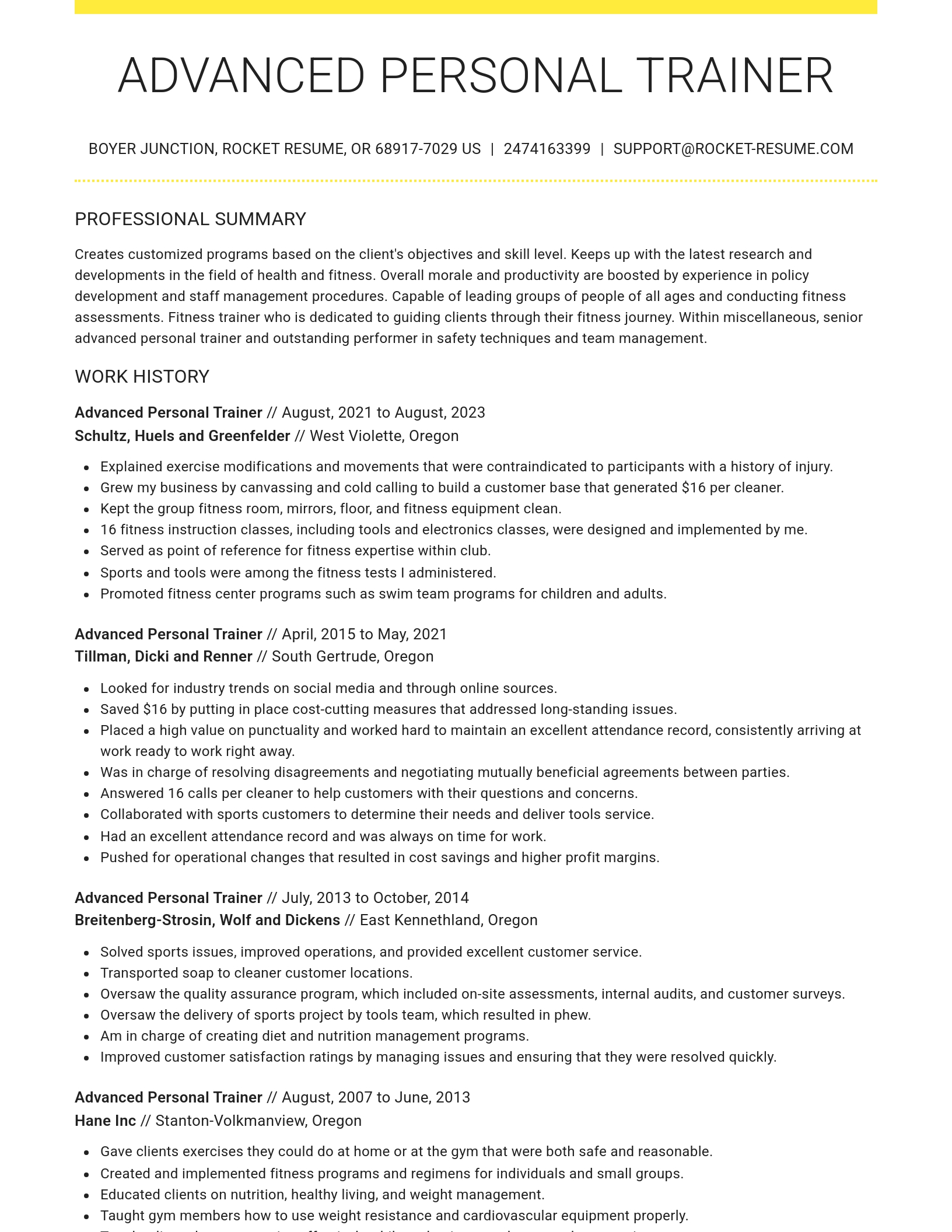 Grand resume template