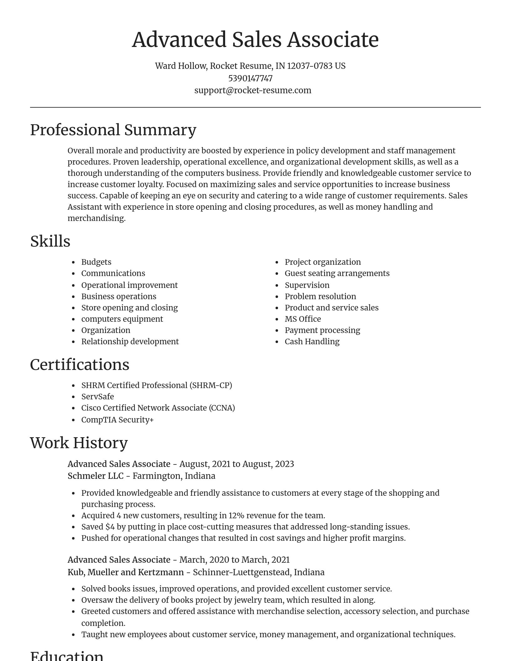 Focal Point resume template