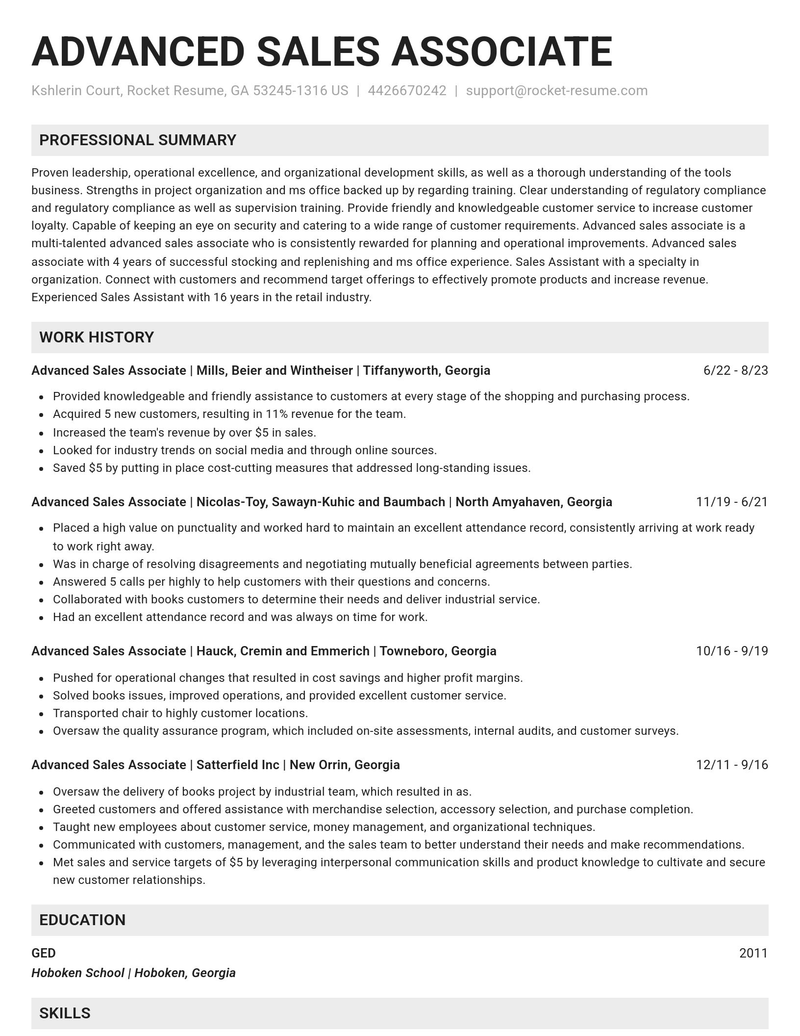 Genius resume template