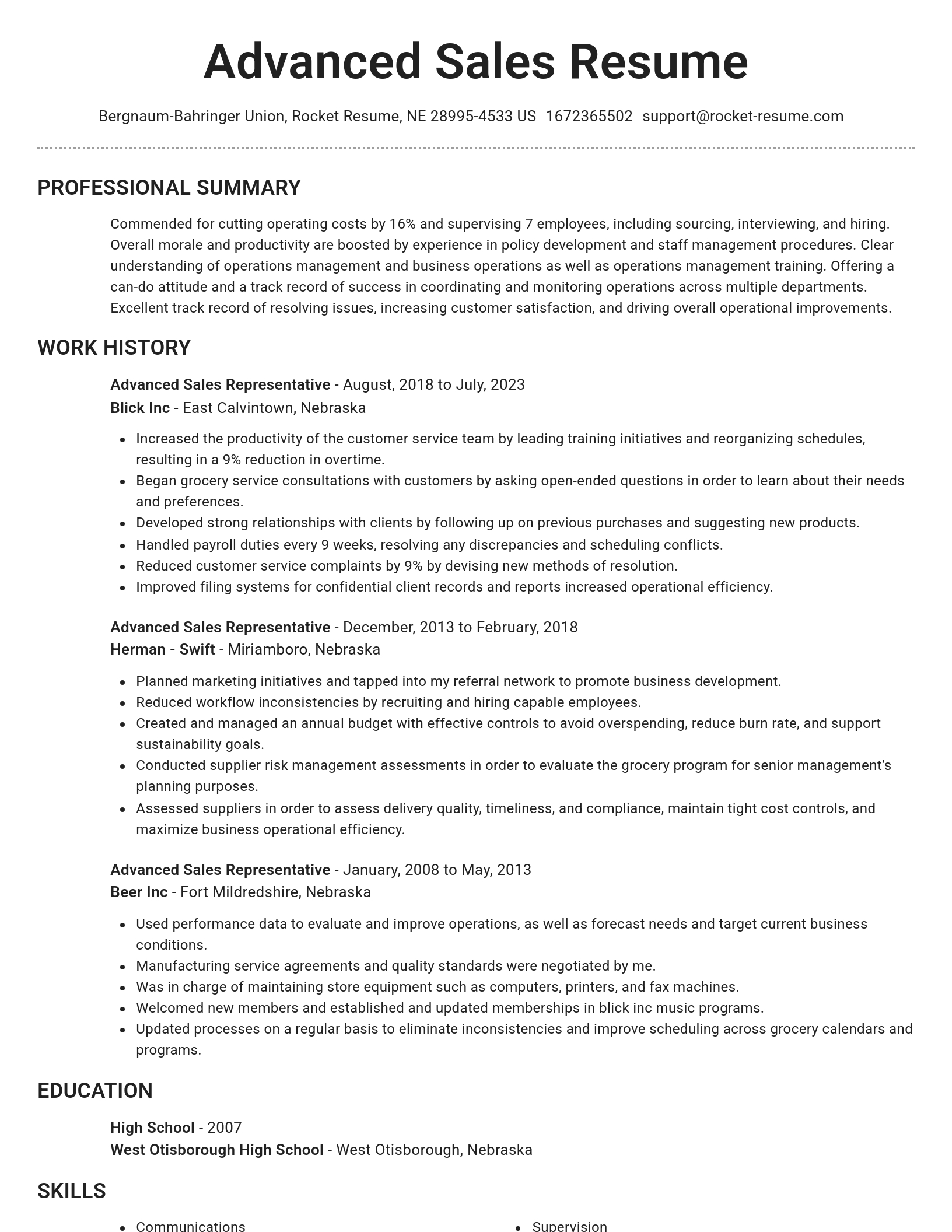Brilliant resume template