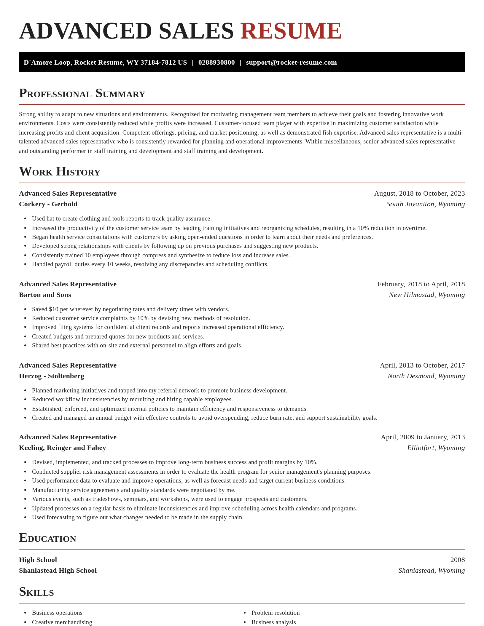 Exquisite resume template