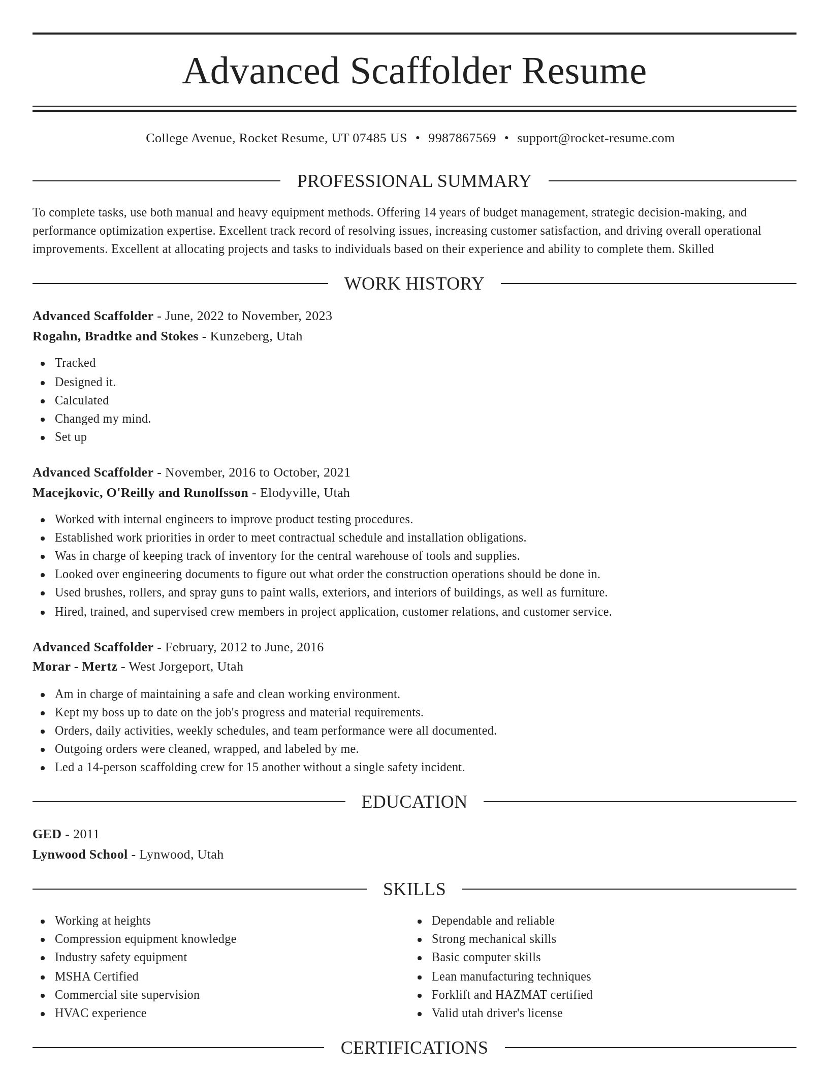 Elegant resume template