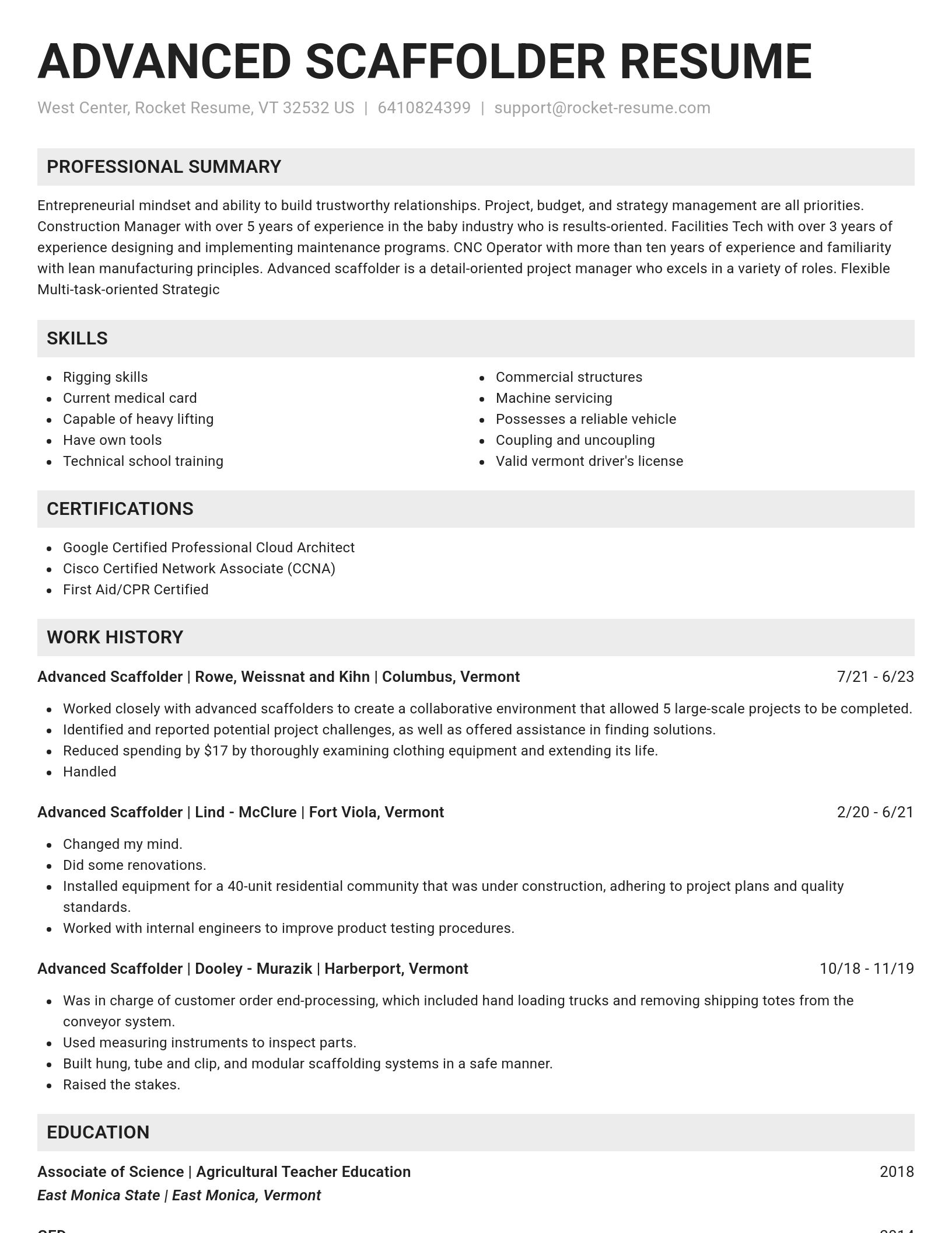 Genius resume template